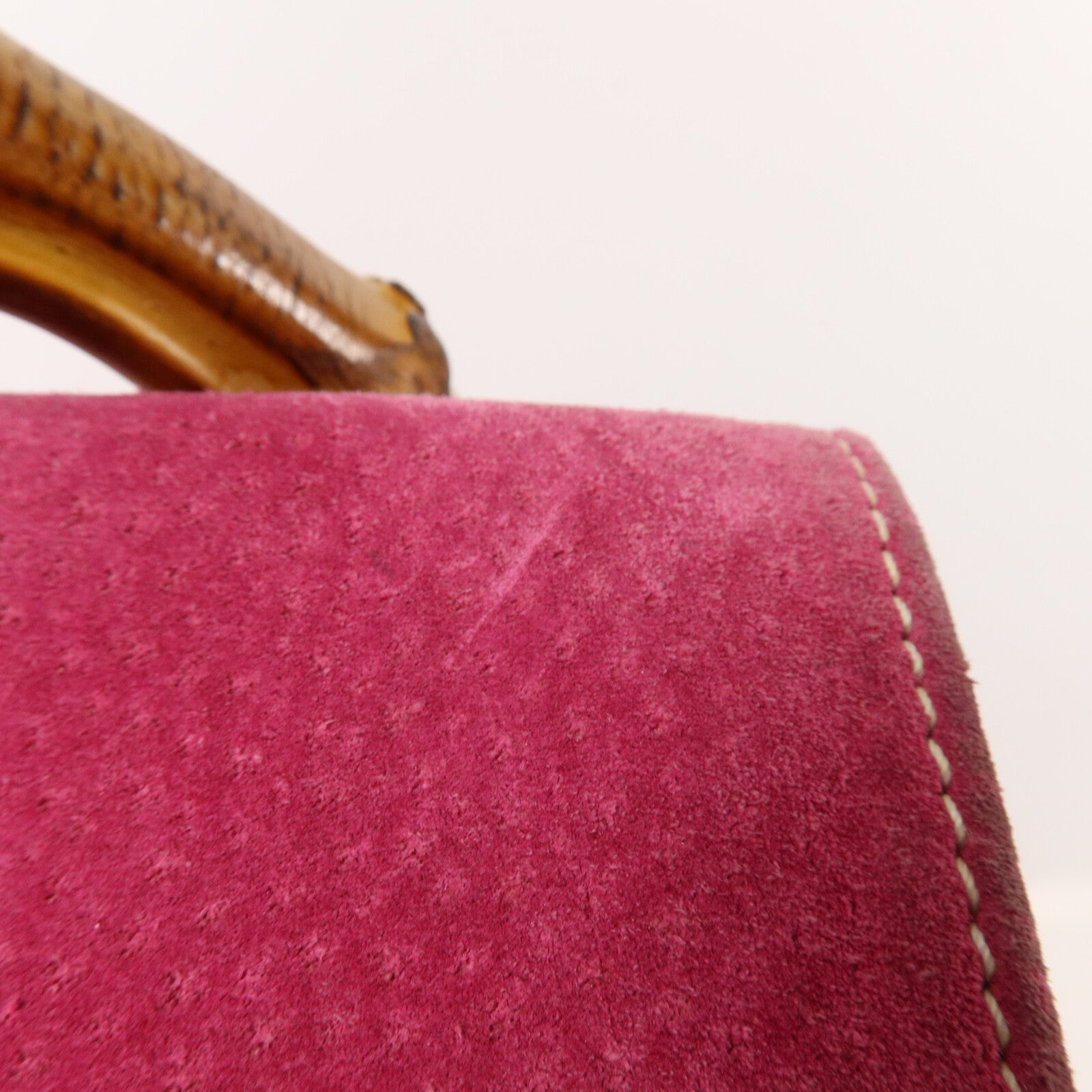 GUCCI 麂皮皮革Bamboo Backpack背包