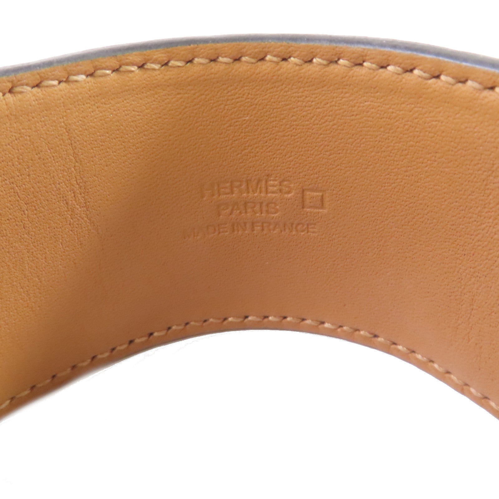 HERMES 鱷魚皮革CDC Bracelet金扣手鐲紫色