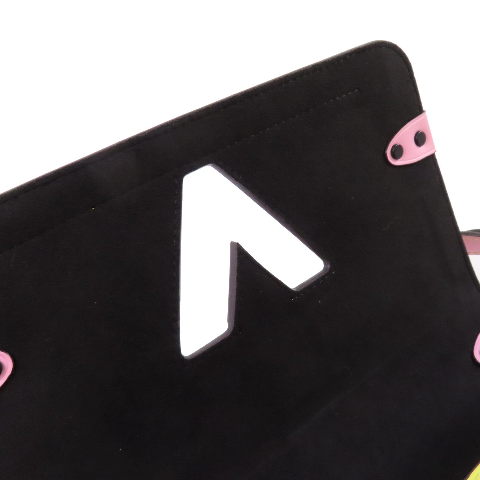 LOUIS VUITTON Epi Twist MM Shoulder Bag銀扣鏈帶肩背袋白色/粉紅色/黑色