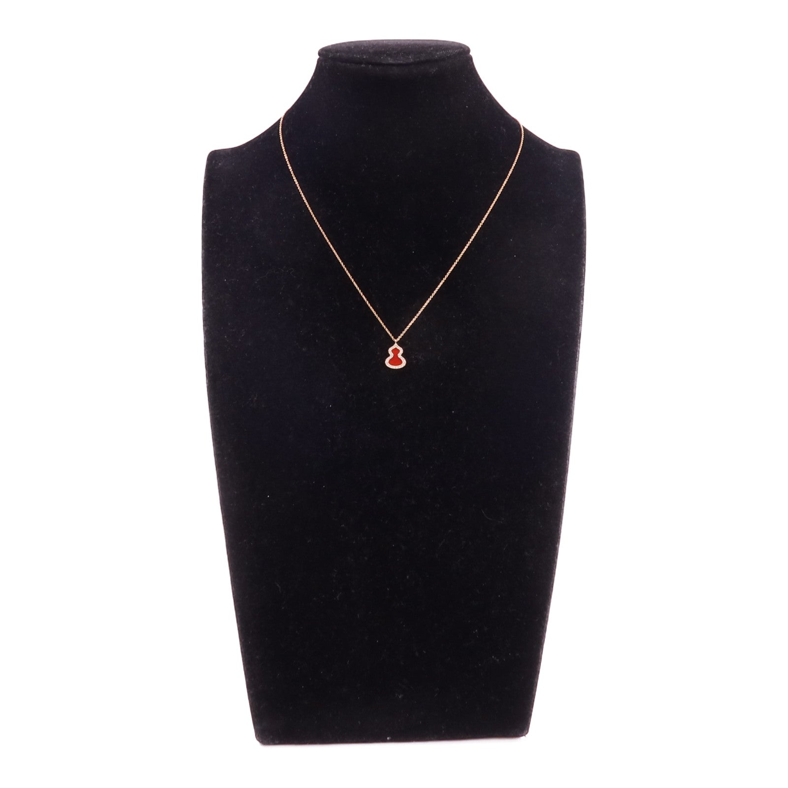 JEWELRY 18K玫瑰金Wulu Necklace紅瑪瑙/鑽石項鍊