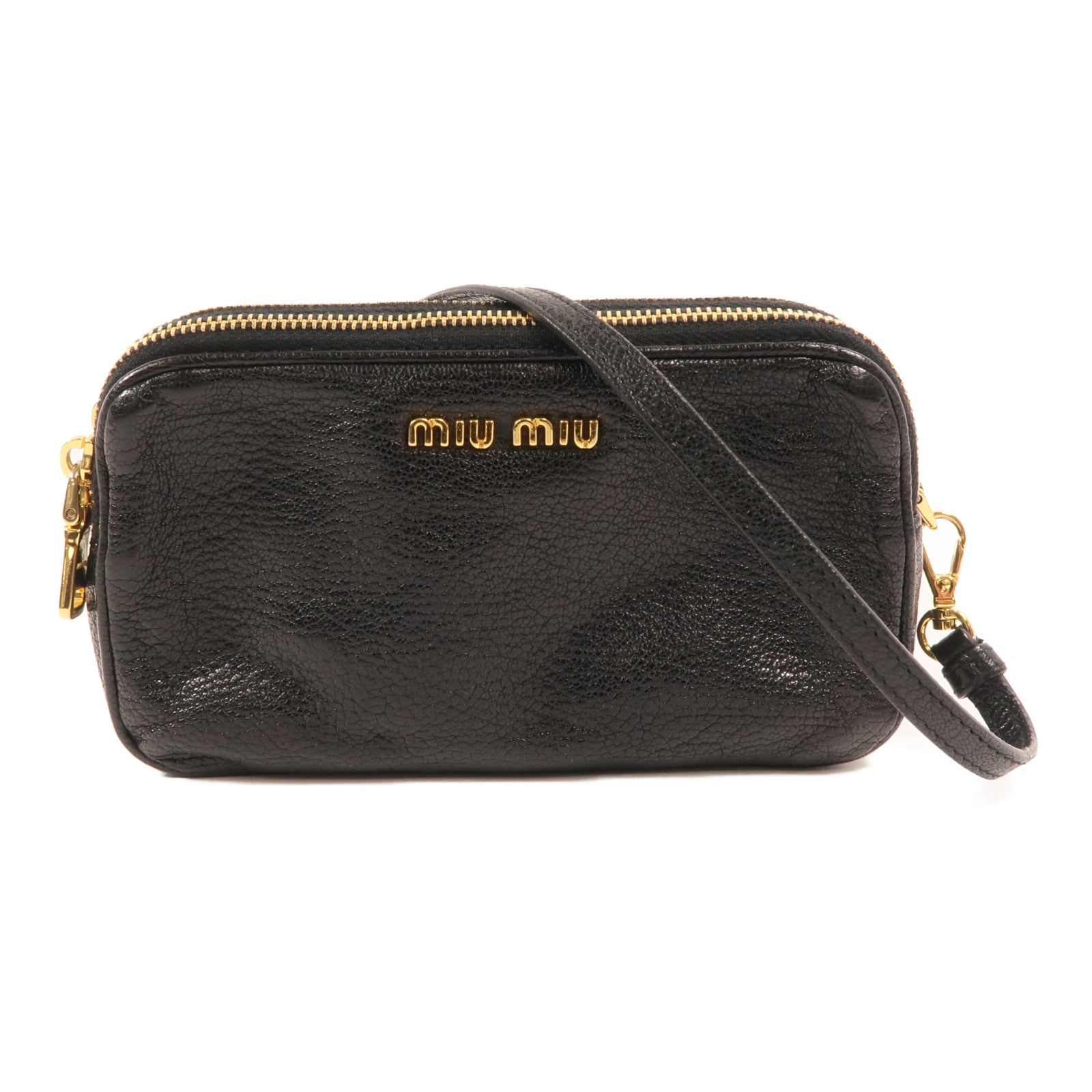 Miu Miu 羊皮皮革Mini Hand Bag金扣手挽袋