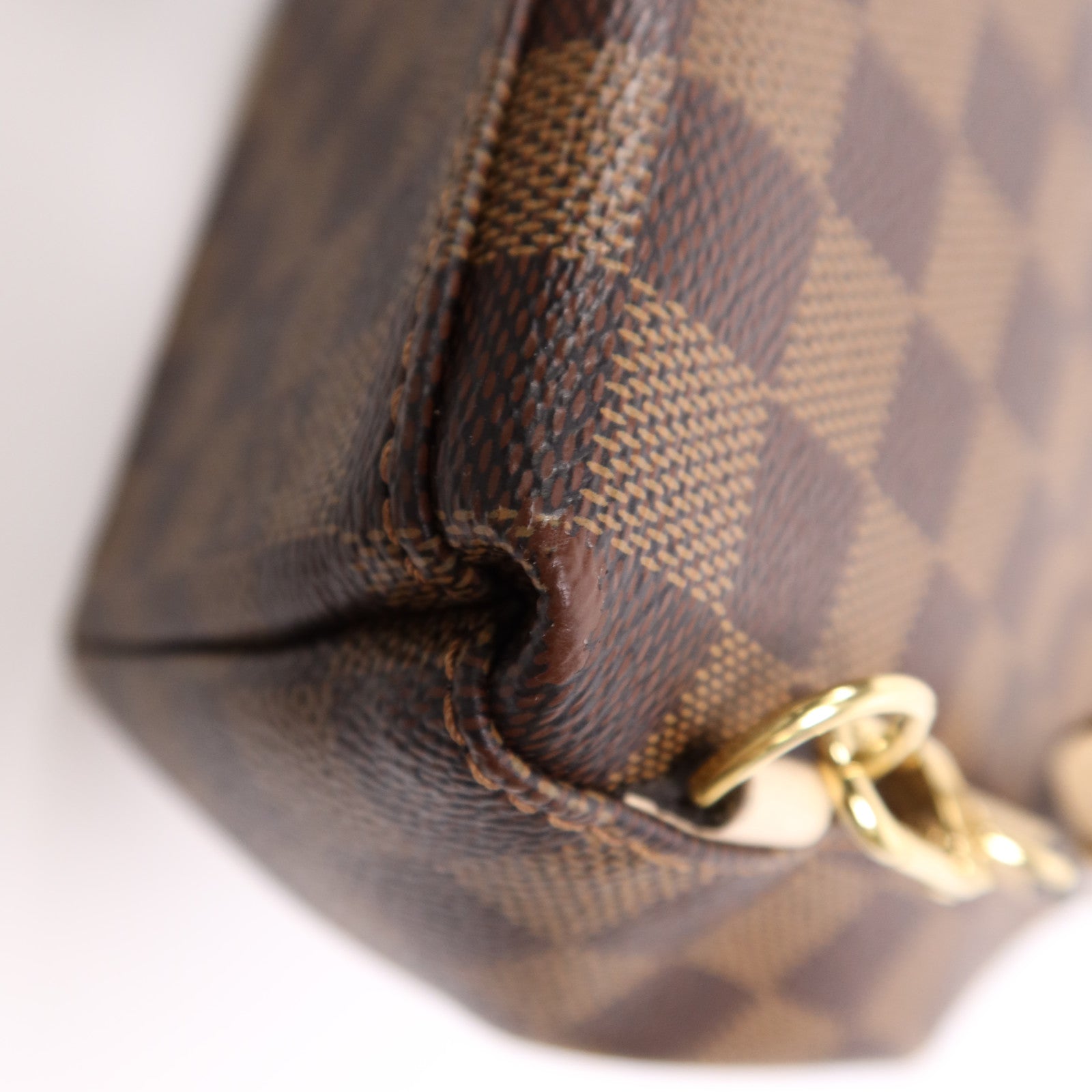 LOUIS VUITTON Damier Ebene Clapton金扣背包