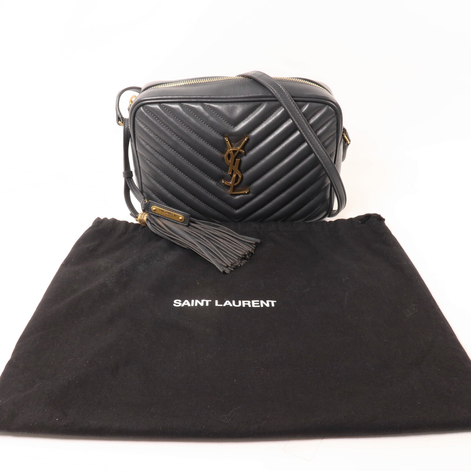 SAINT LAURENT 牛皮皮革Lou Camera肩背袋