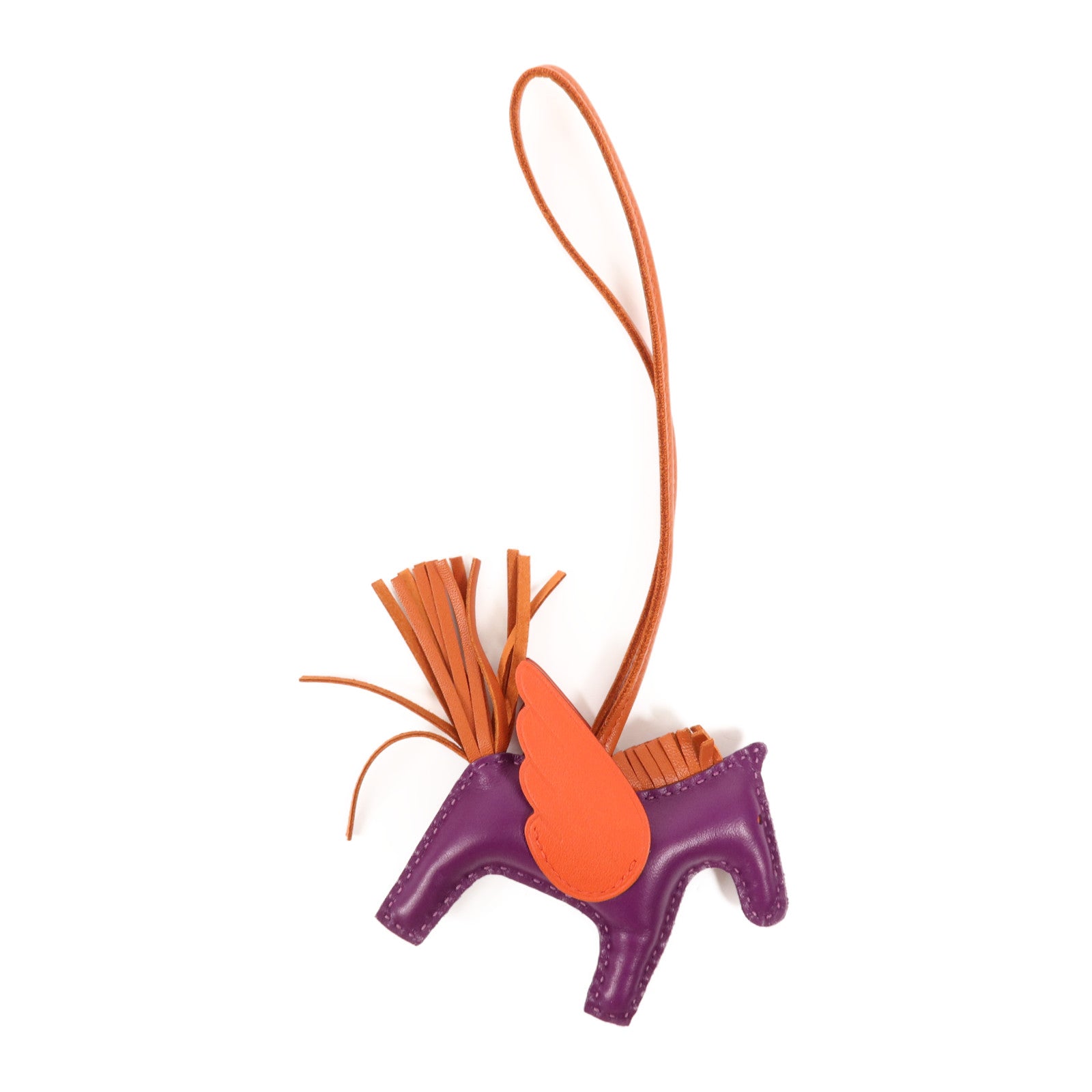 HERMES Milo/Swift皮革Rodeo Pegase PM掛飾