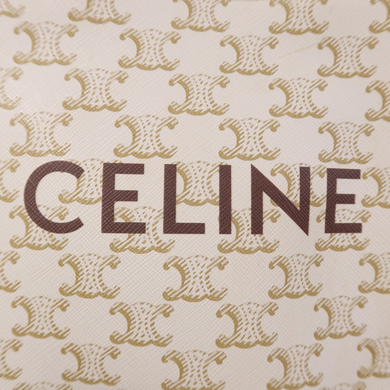 CELINE 塗層帆布Cabas Tote Bag mimi金扣手挽肩背兩用袋