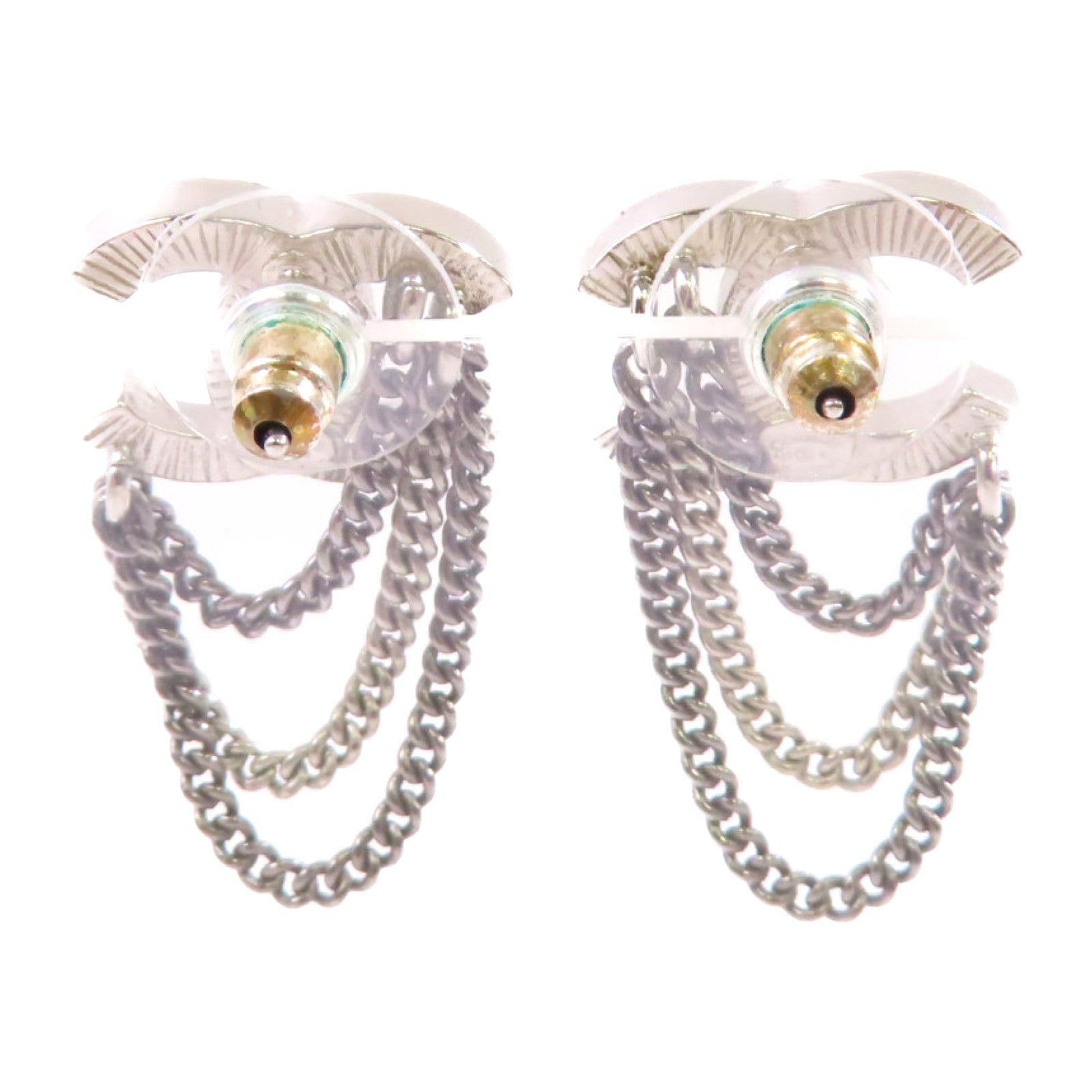 CHANEL CC Earrings A21/B Metal Rhinestones