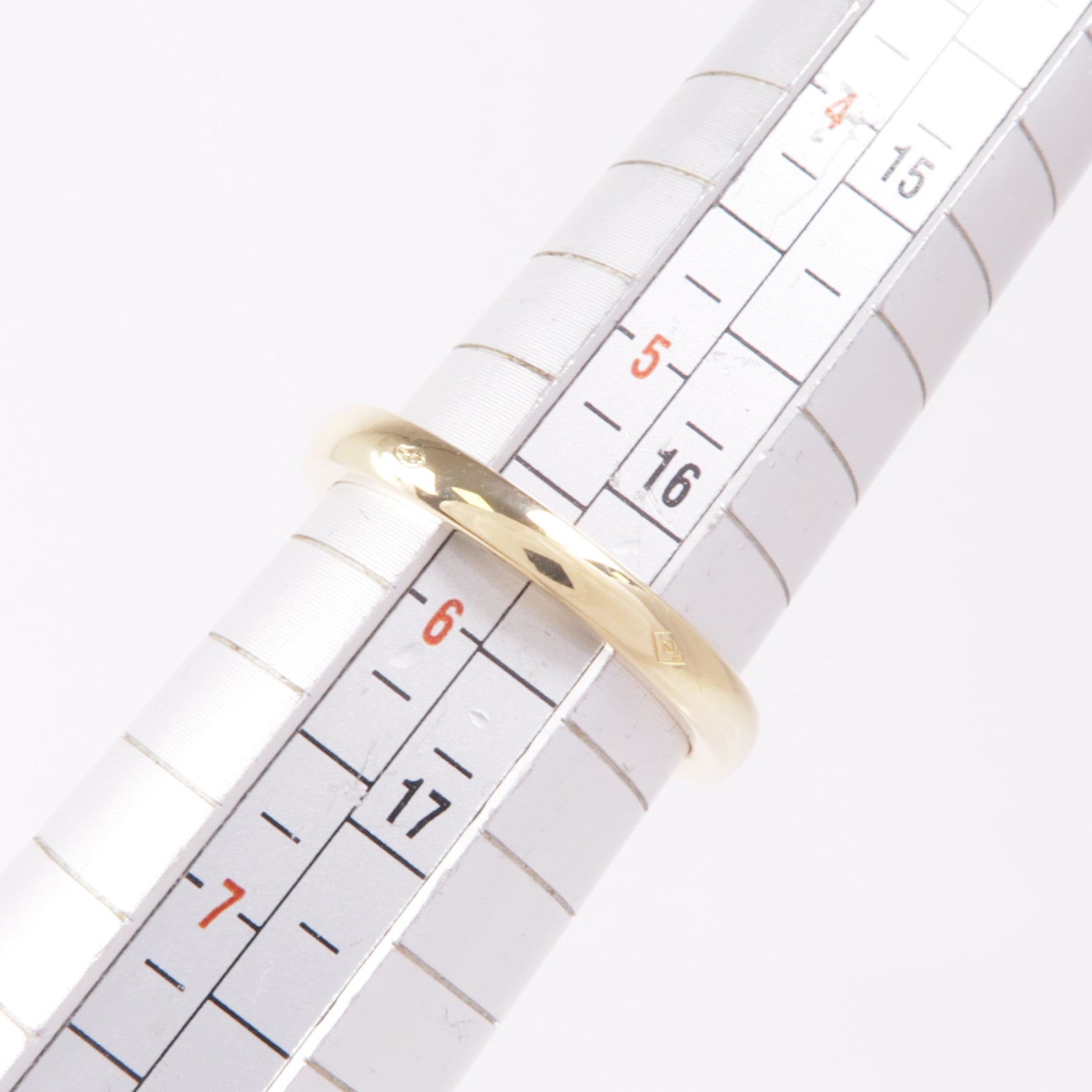 Van Cleef & Arpels 18K黃金Vintage Alhambra Ring縞瑪瑙/鑽石戒指#51/US#5.5