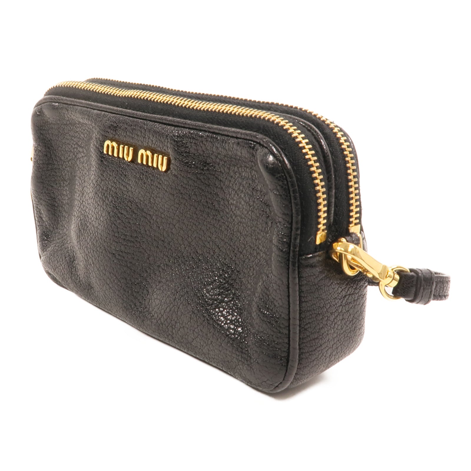 Miu Miu 羊皮皮革Mini Hand Bag金扣手挽袋
