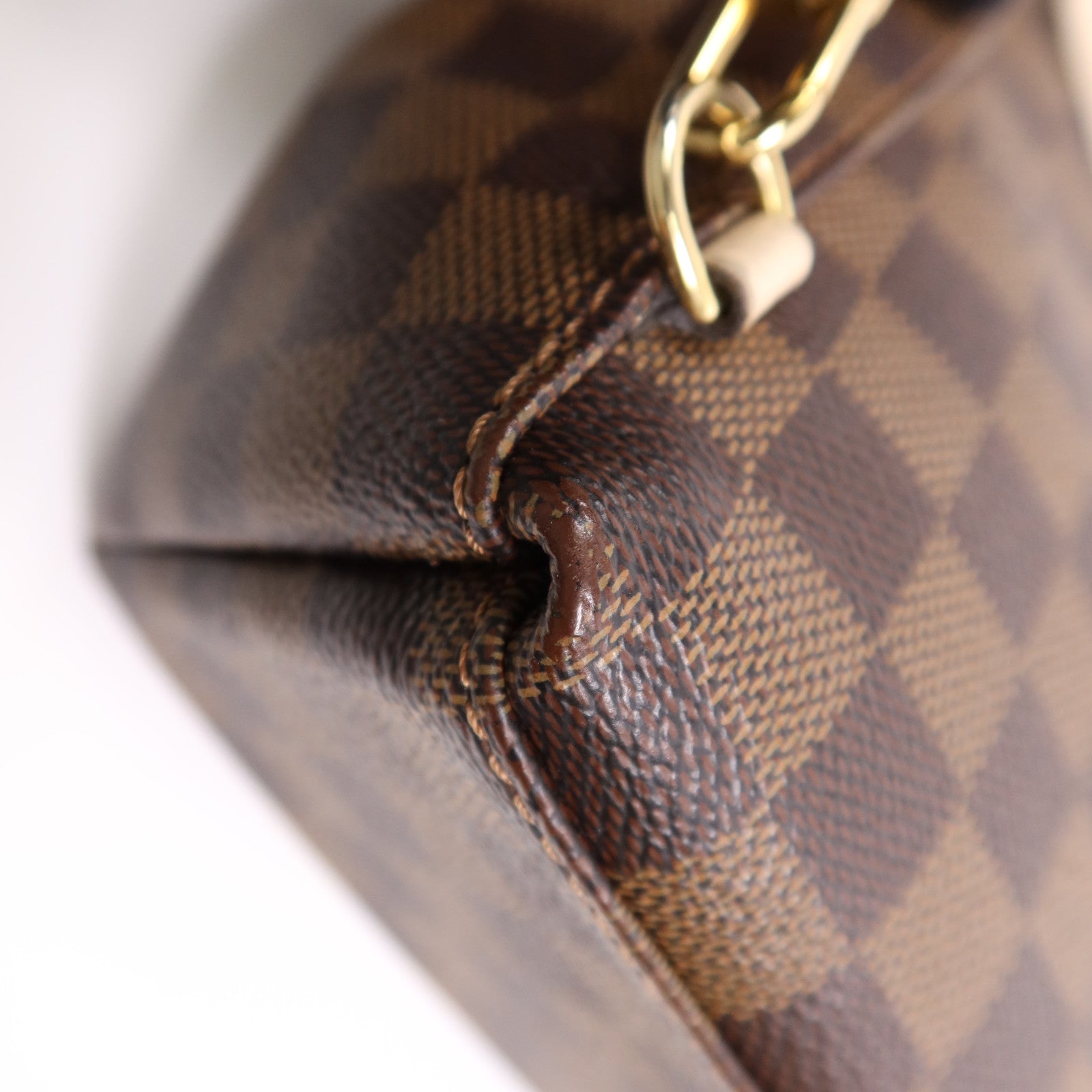 LOUIS VUITTON Damier Ebene Clapton金扣背包