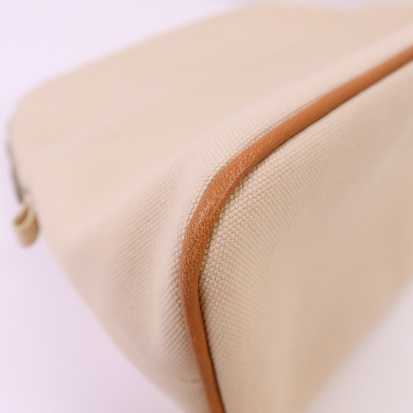 HERMES 棉布Bolide Pouch銀扣小袋