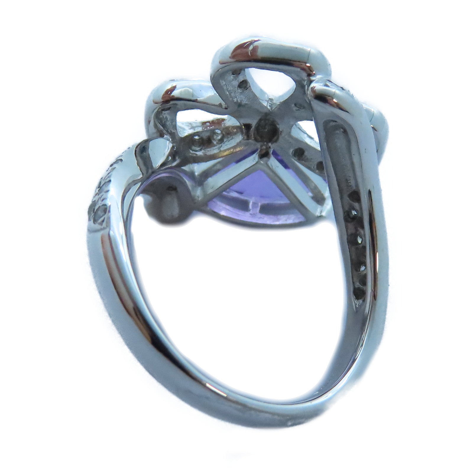 JEWELRY 【激減優惠】18K白金Amethyst/Diamond Ringct1.91ct紫晶/0.50ct鑽石戒指US#6
