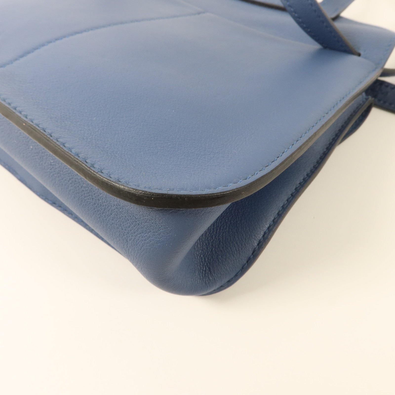 HERMES Swift皮革Mini Halzan手挽肩背兩用袋Bleu Agate