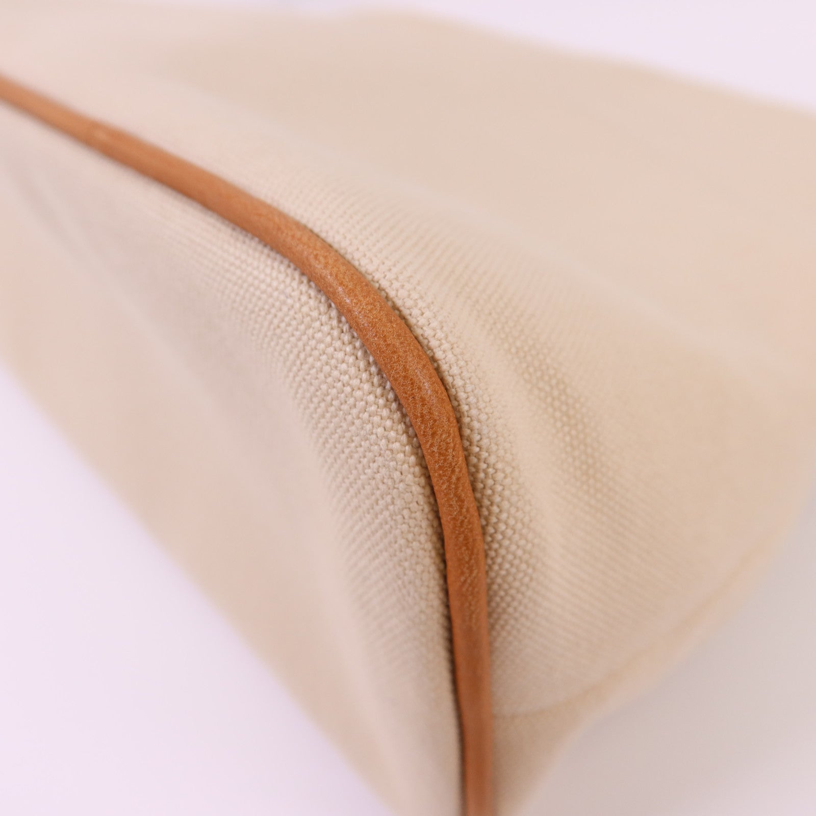 HERMES 棉布Bolide Pouch銀扣小袋