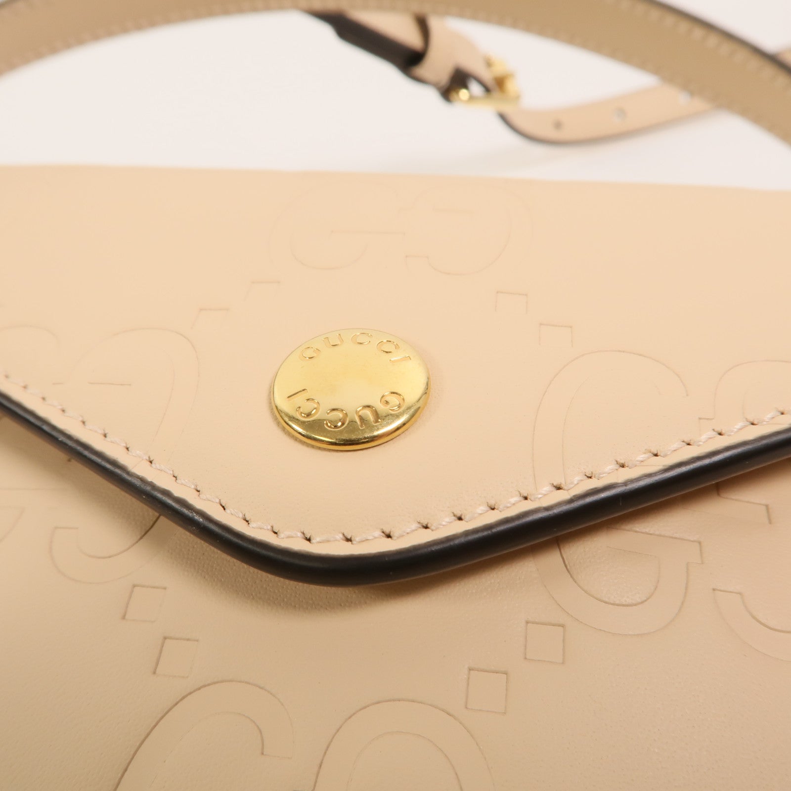 GUCCI 牛皮皮革Guccissima手挽肩背兩用袋