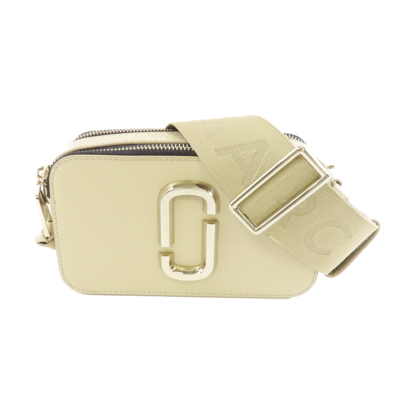 MARC BY MARC JACOBS 牛皮皮革The Snapshot金扣肩背袋米色