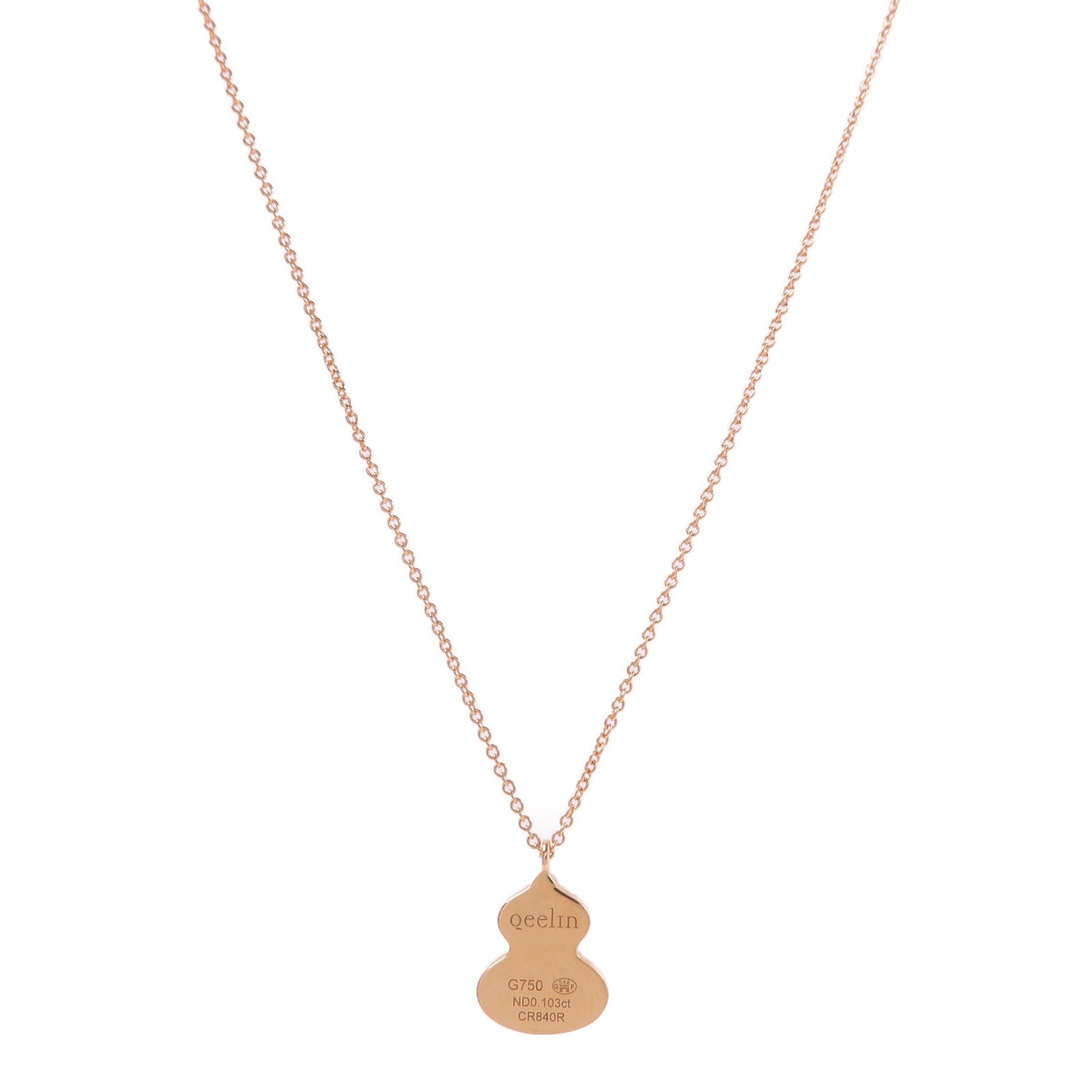 JEWELRY 18K玫瑰金Wulu Necklace紅瑪瑙/鑽石項鍊
