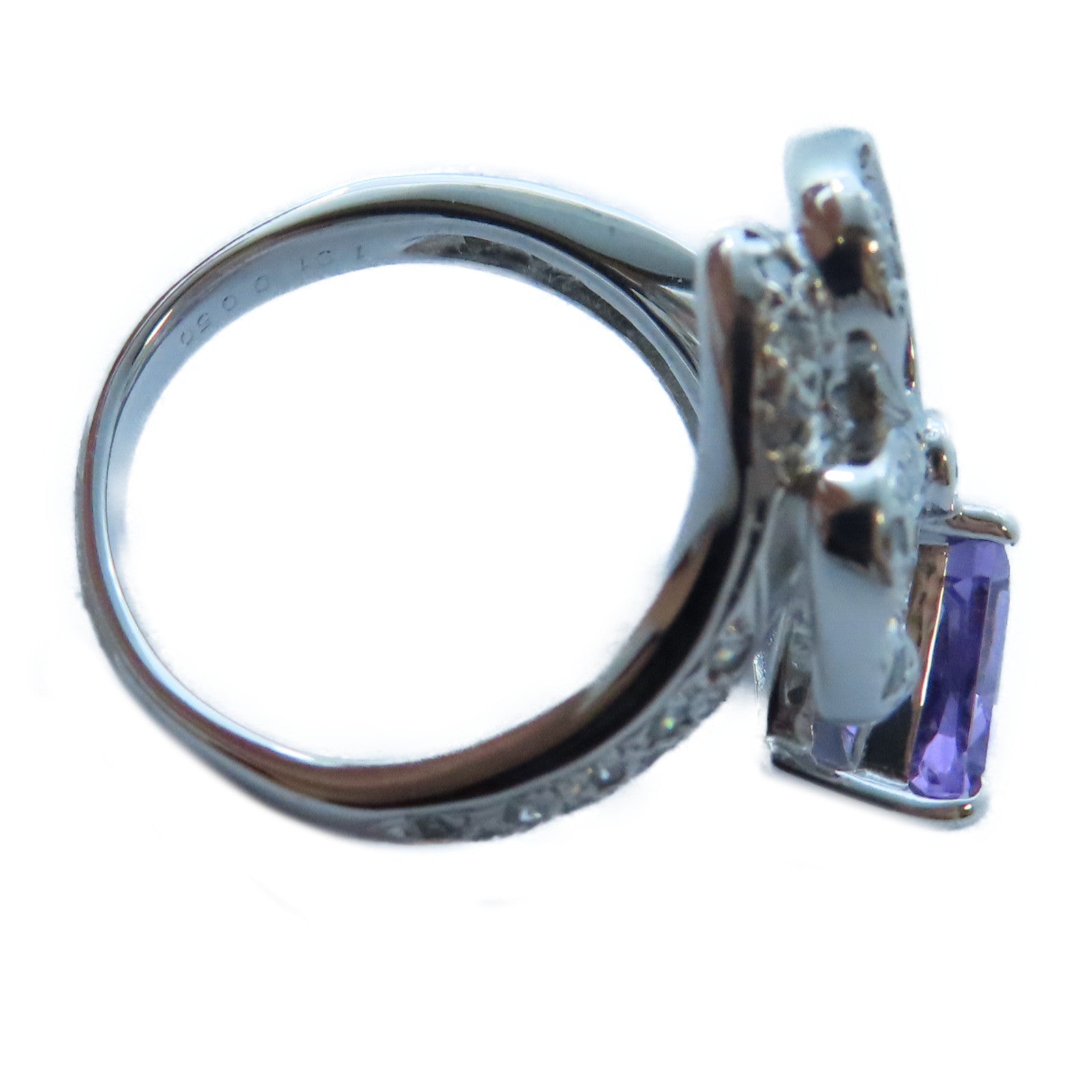 JEWELRY 【激減優惠】18K白金Amethyst/Diamond Ringct1.91ct紫晶/0.50ct鑽石戒指US#6
