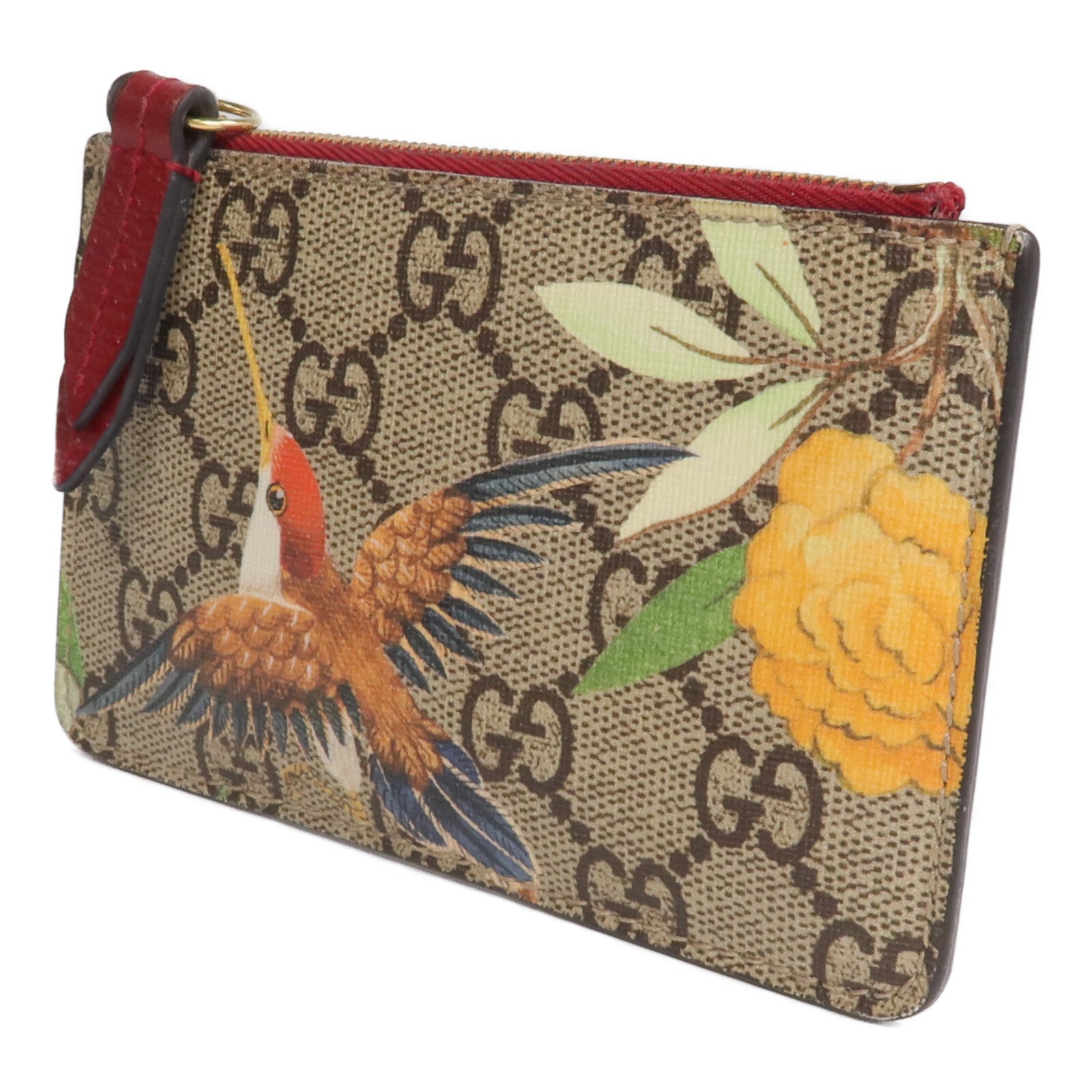 GUCCI 塗層帆布Coin/Card Case金扣零錢包/卡片套