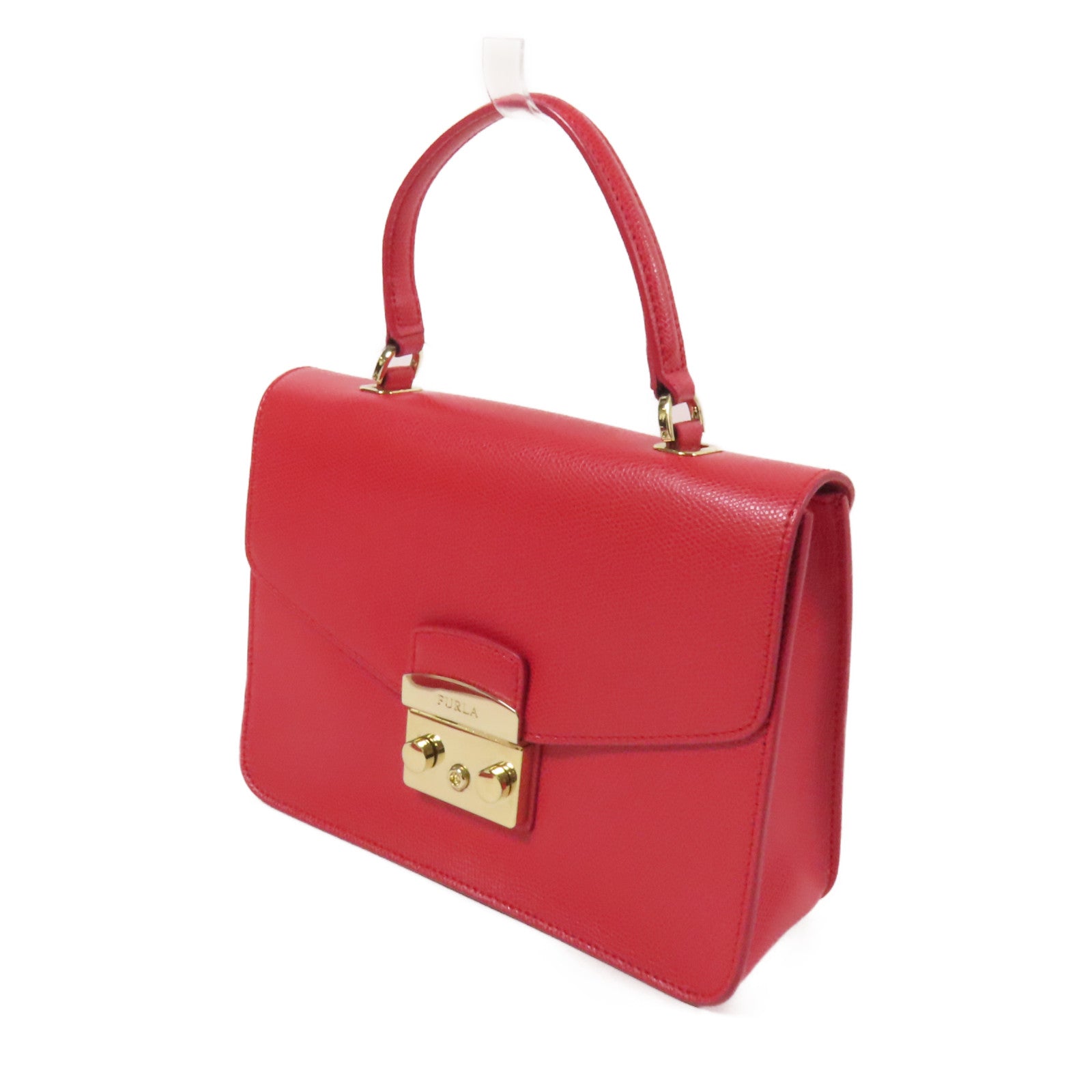 Furla 牛皮皮革Shoulder Bag金扣手挽肩背兩用袋