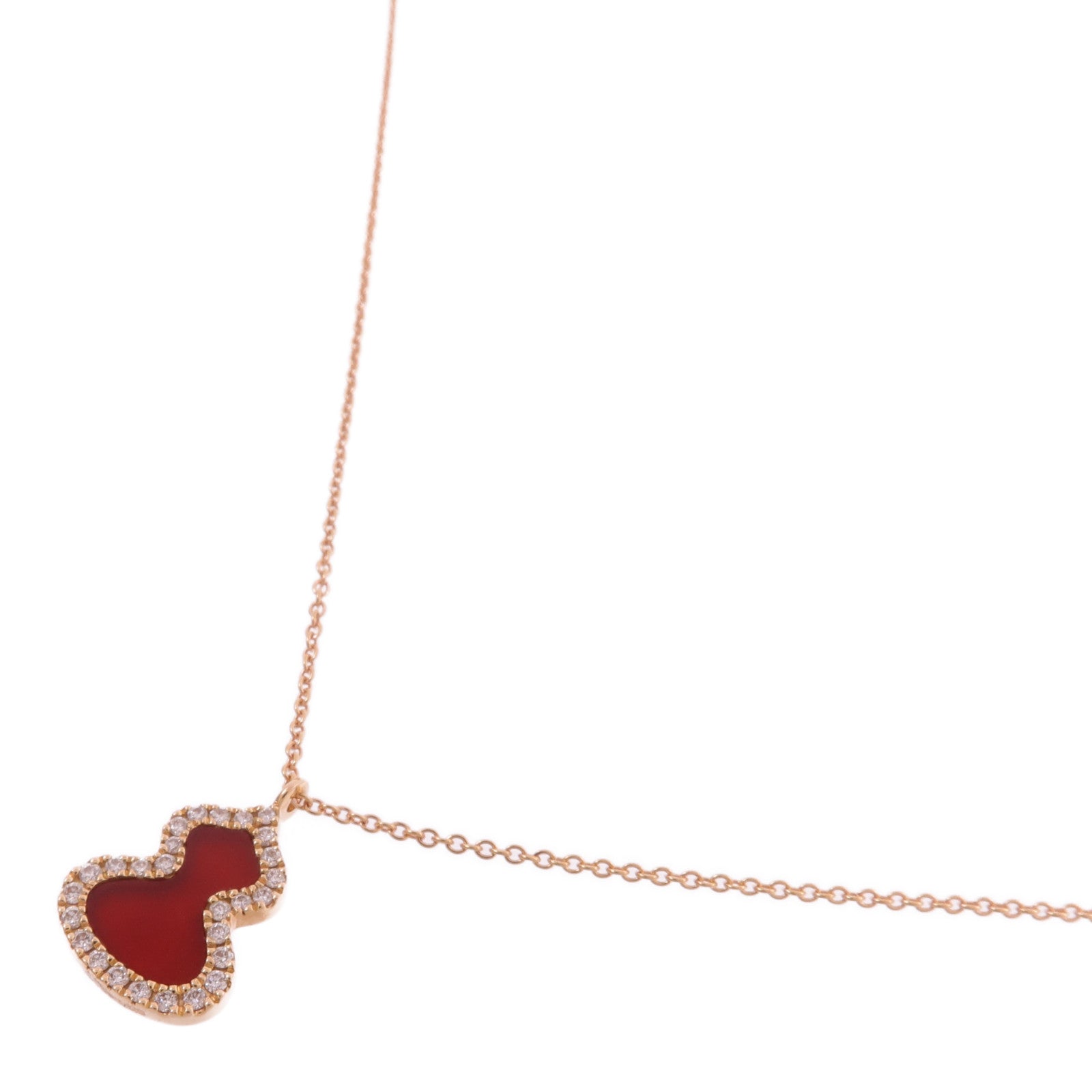 JEWELRY 18K玫瑰金Wulu Necklace紅瑪瑙/鑽石項鍊