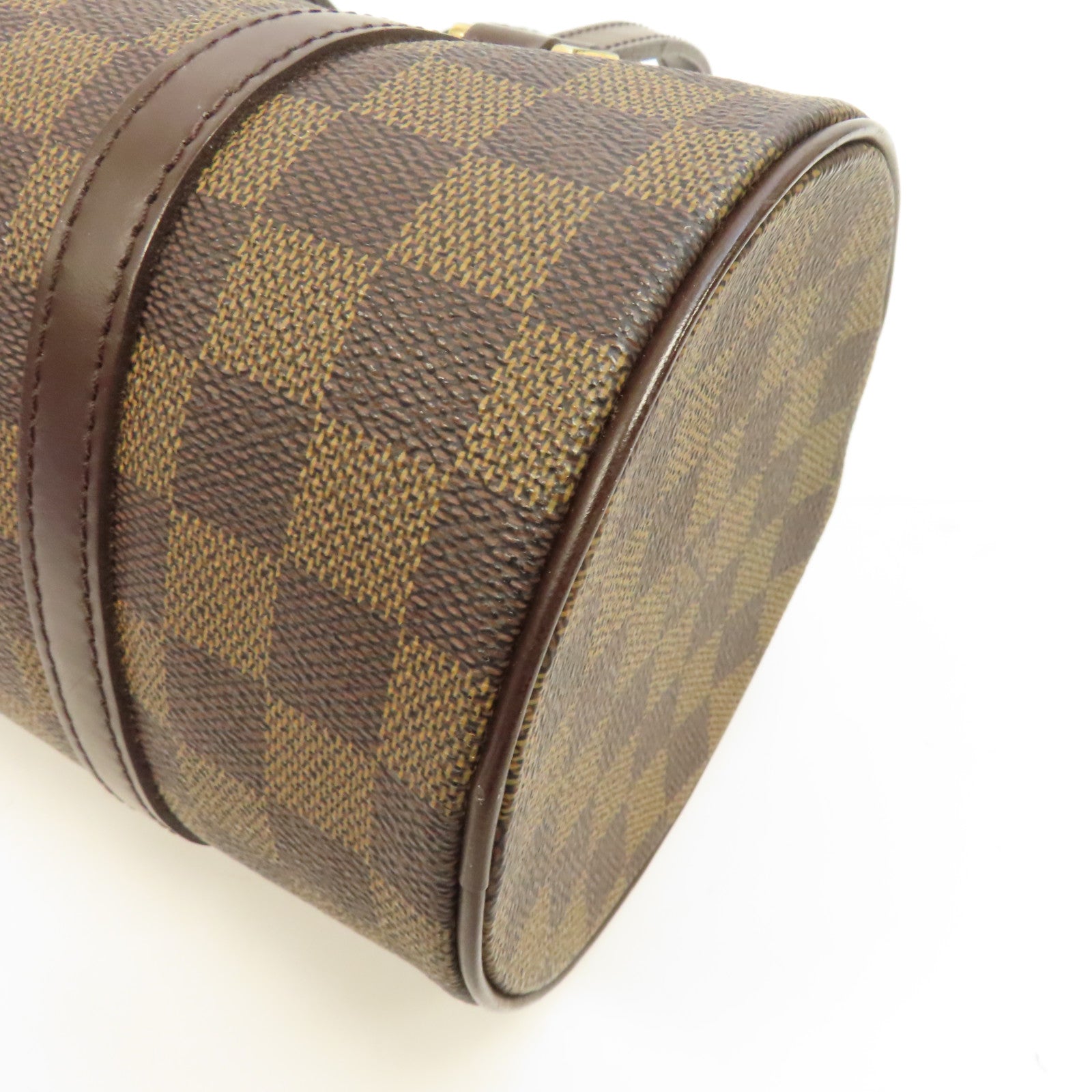 LOUIS VUITTON Damier Papillon PM金扣肩背袋啡色