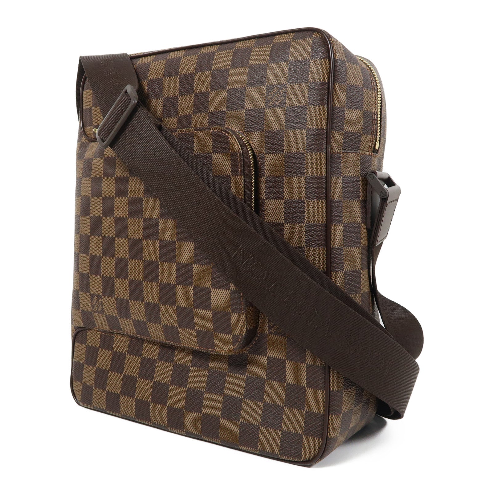 LOUIS VUITTON Damier Ebene Oraf MM金扣肩背袋啡色