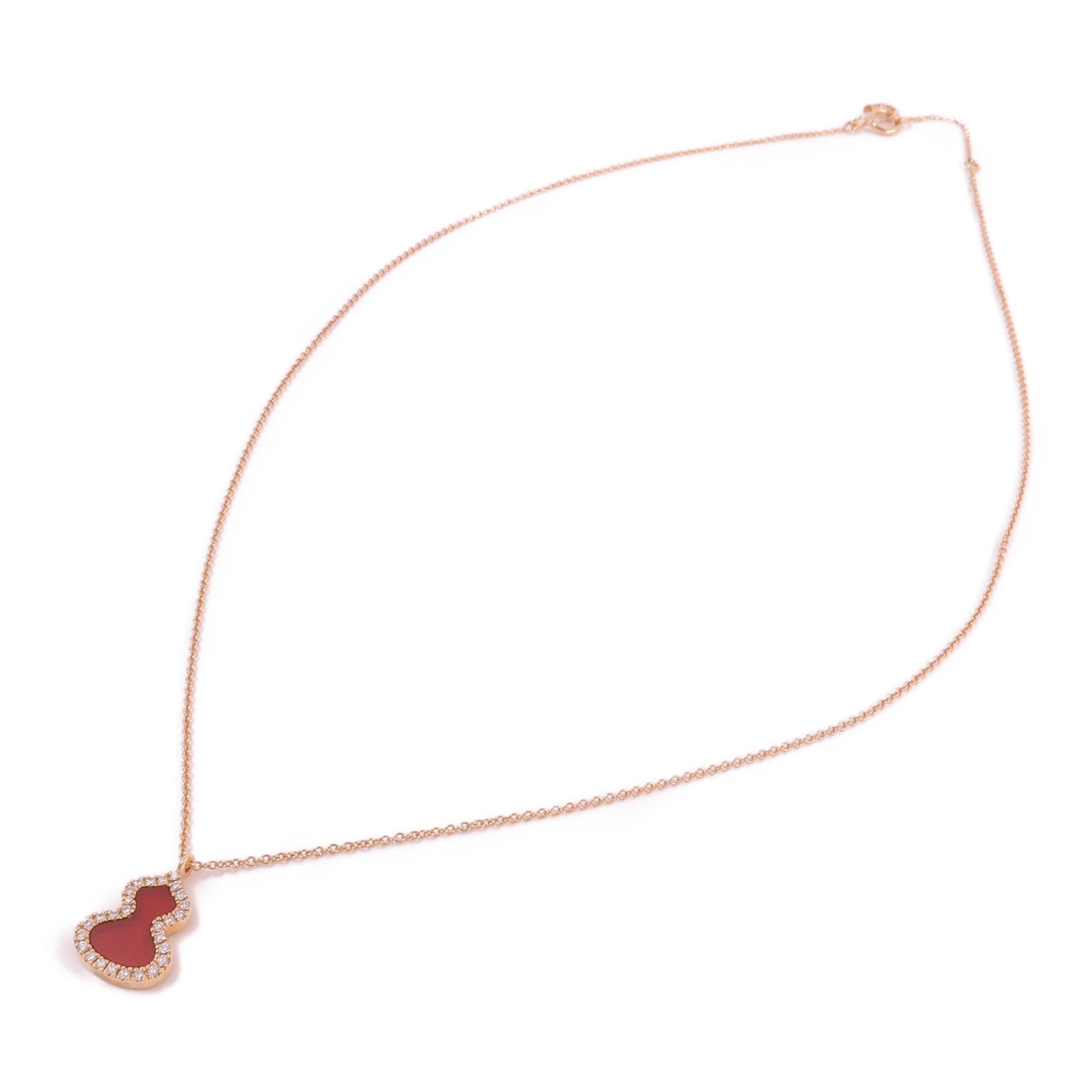 JEWELRY 18K玫瑰金Wulu Necklace紅瑪瑙/鑽石項鍊
