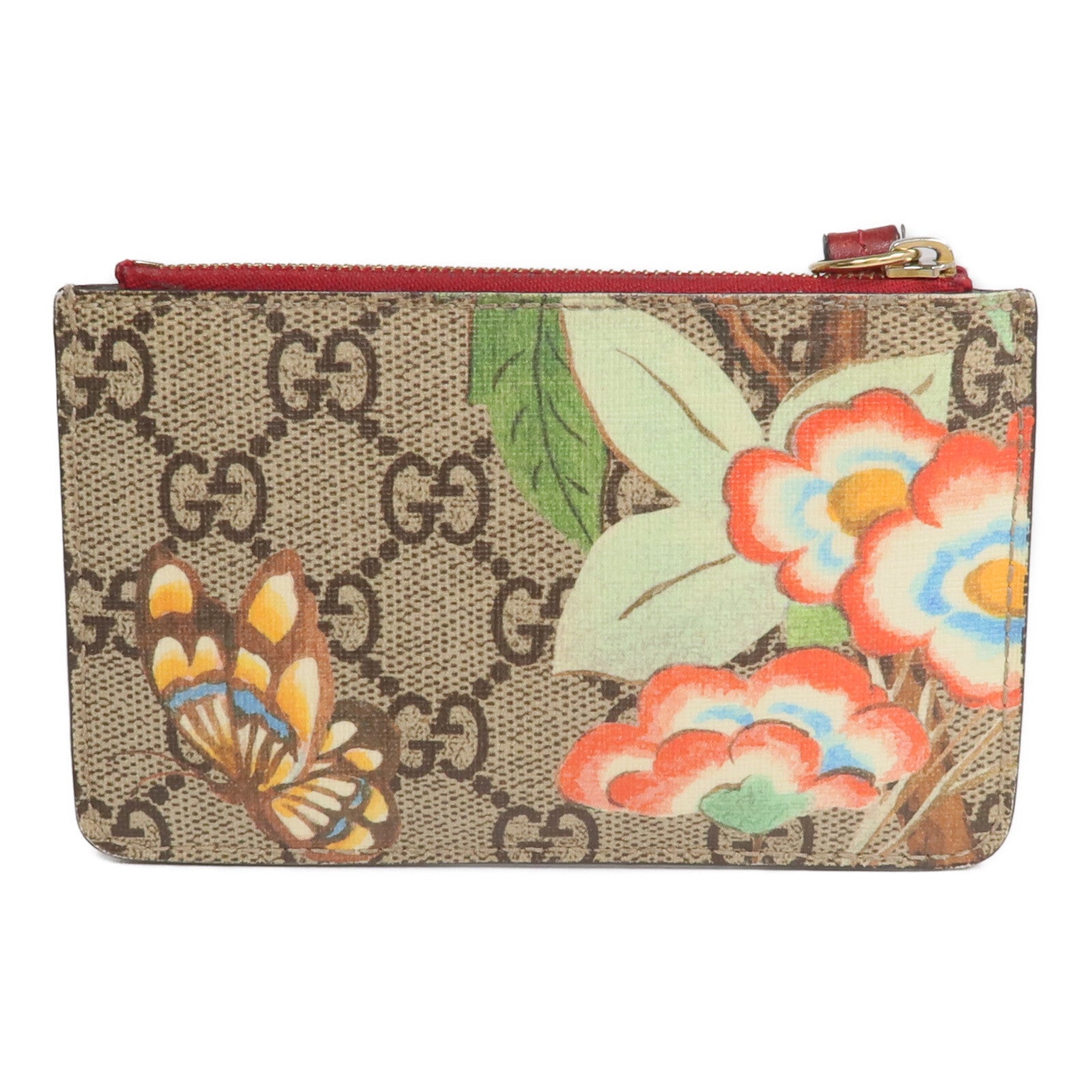 GUCCI 塗層帆布Coin/Card Case金扣零錢包/卡片套
