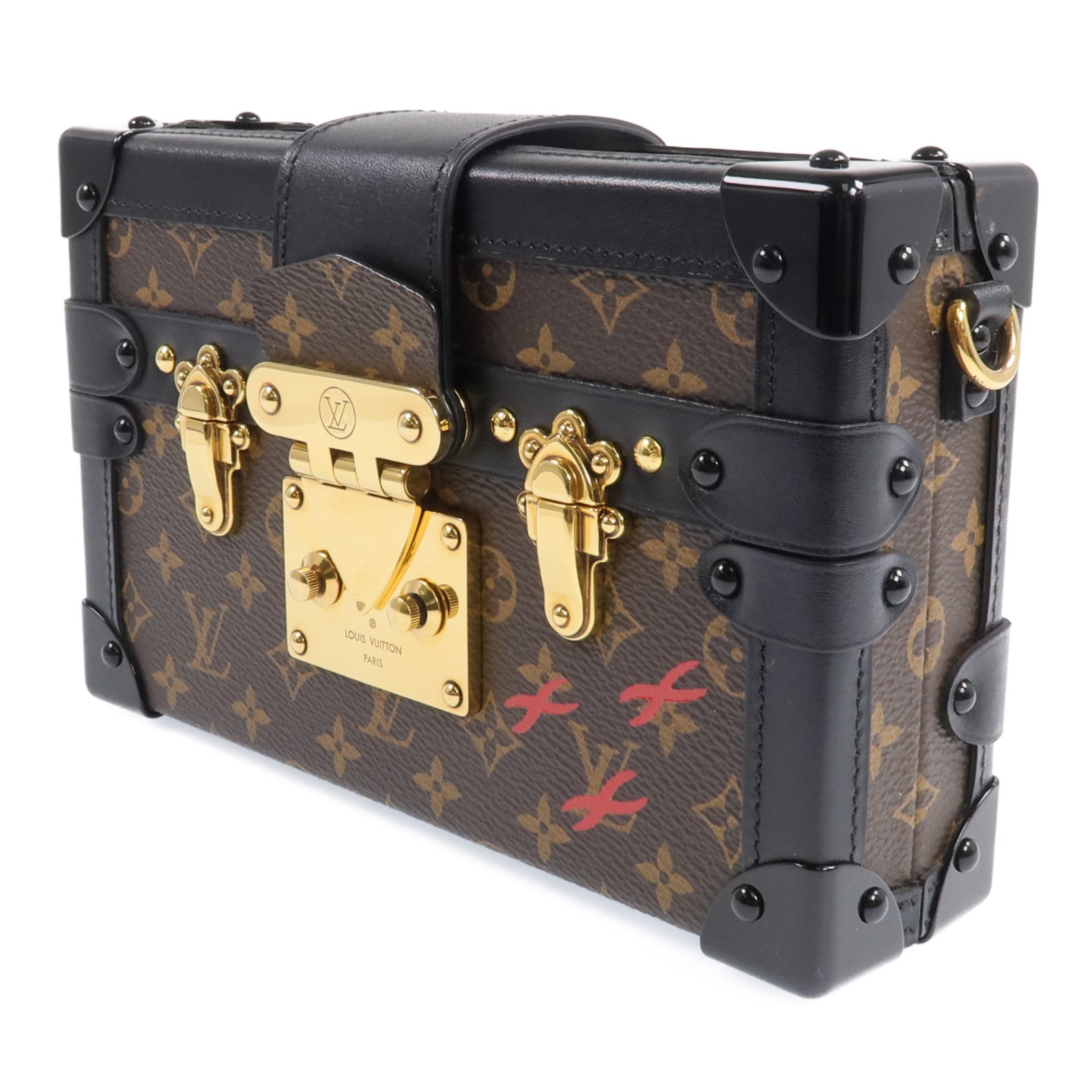 LOUIS VUITTON Monogram Petite Malle金扣肩背袋