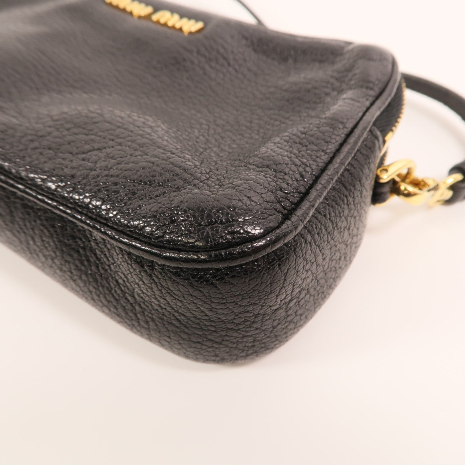 Miu Miu 羊皮皮革Mini Hand Bag金扣手挽袋