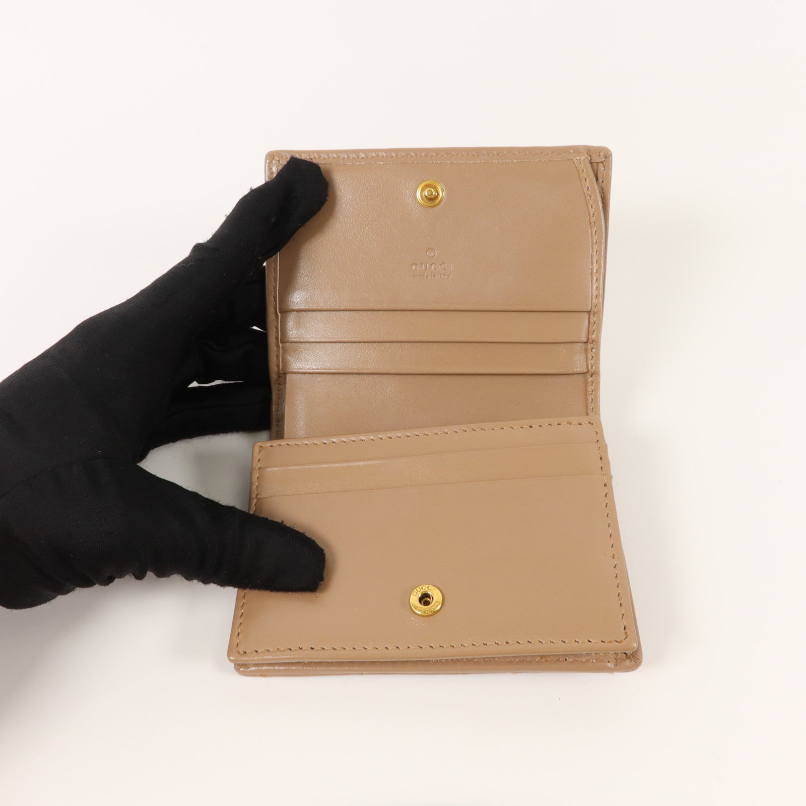 GUCCI 牛皮皮革GG Marmont Card Case錢包