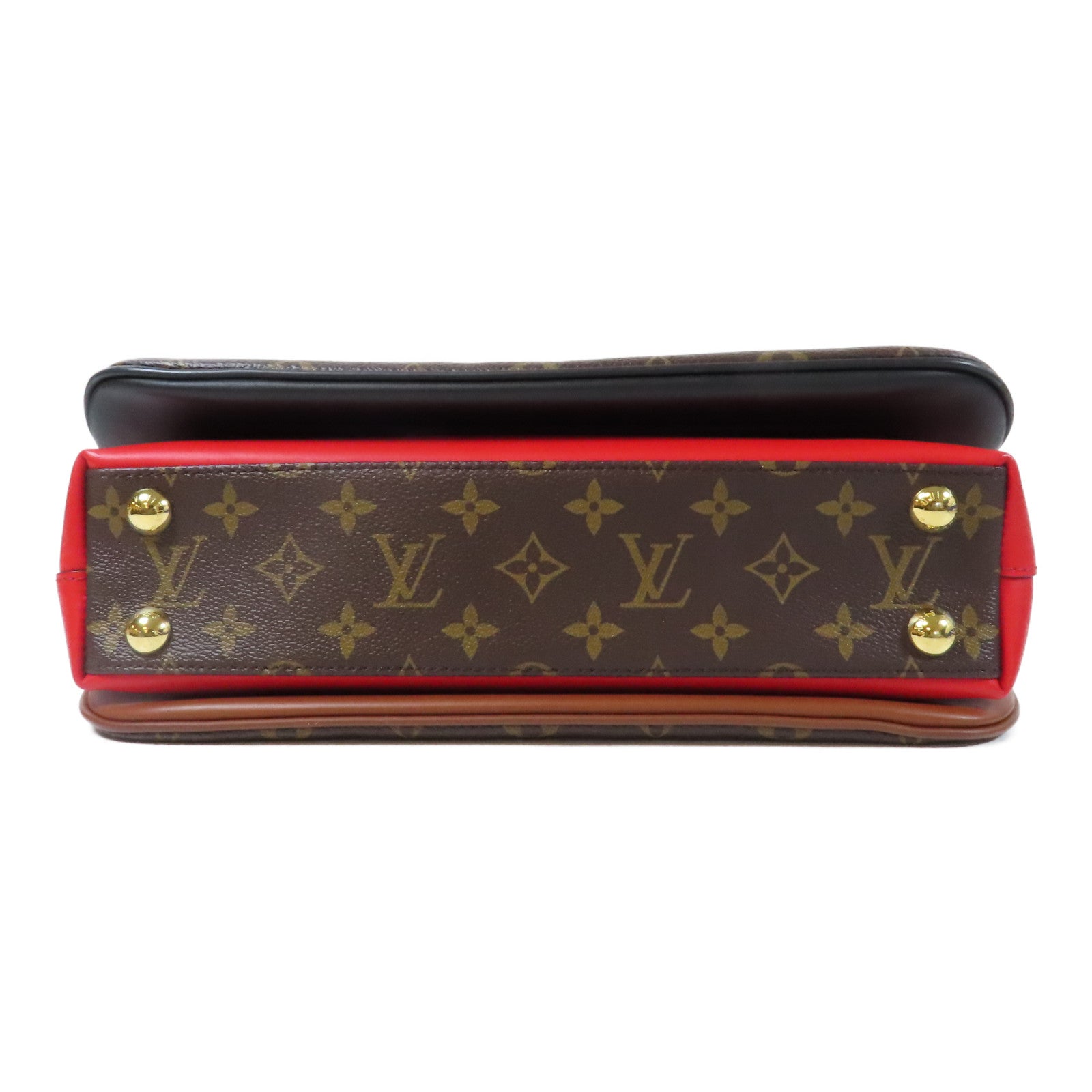 LOUIS VUITTON 【激減優惠】Monogram Millefeuille 2 Way Shoulder Bag金扣手挽肩背兩用袋啡色