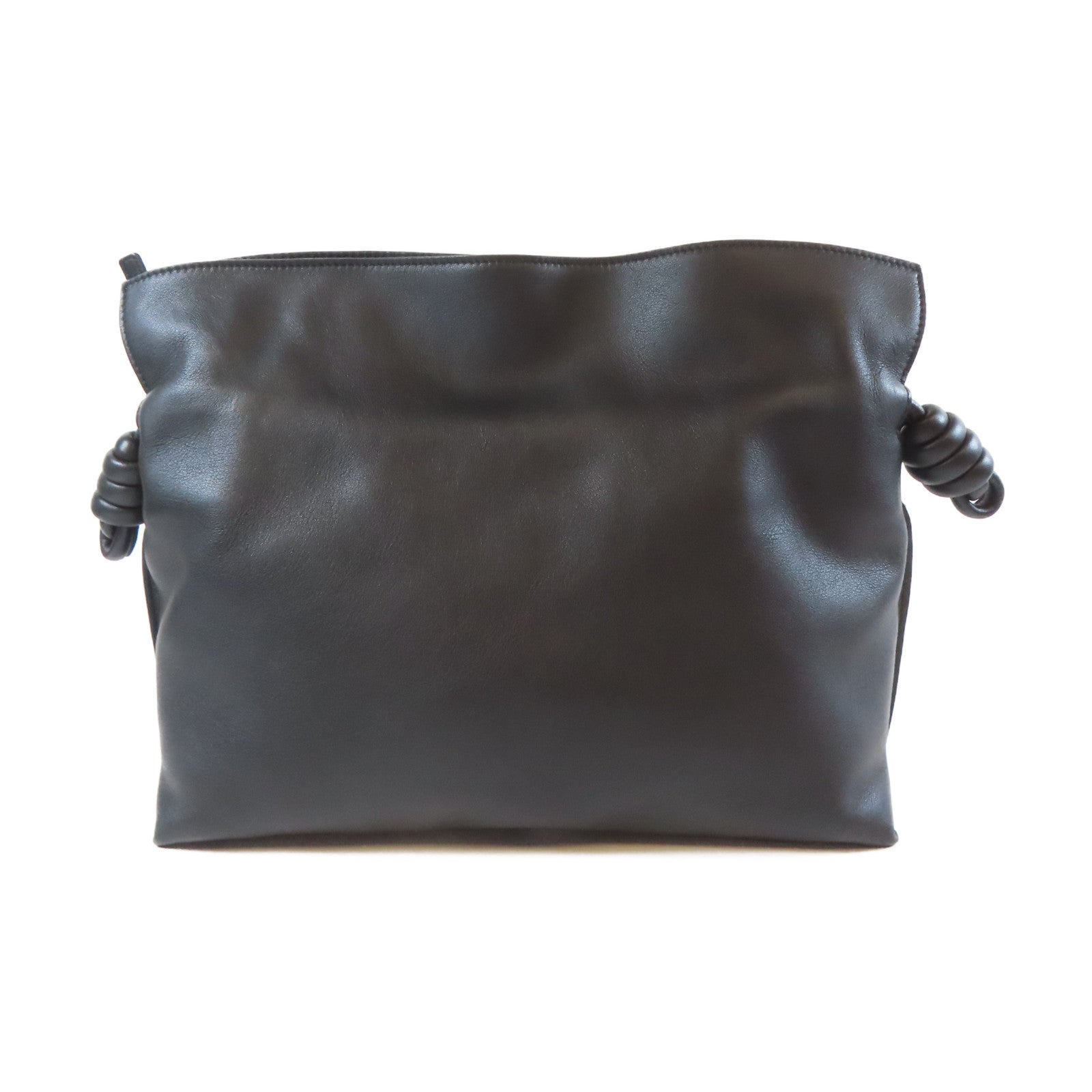 LOEWE 牛皮皮革Flamenco Shoulder Bag金扣肩背袋黑色