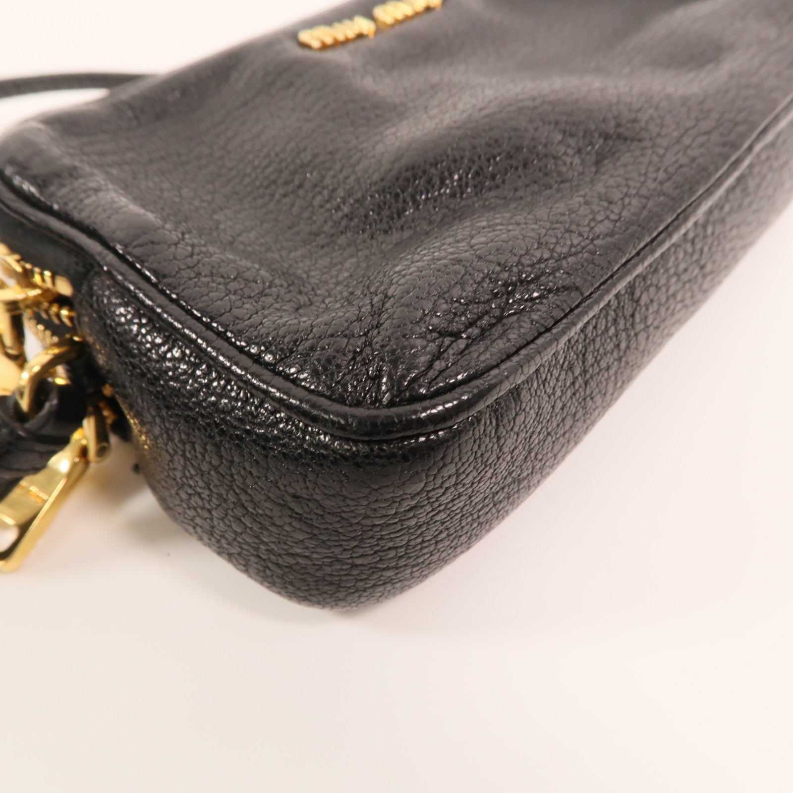Miu Miu 羊皮皮革Mini Hand Bag金扣手挽袋