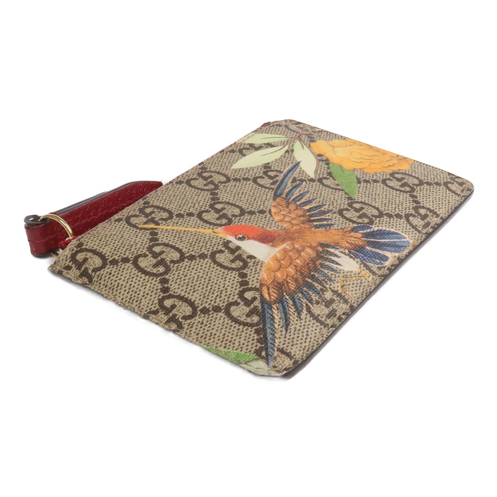 GUCCI 塗層帆布Coin/Card Case金扣零錢包/卡片套
