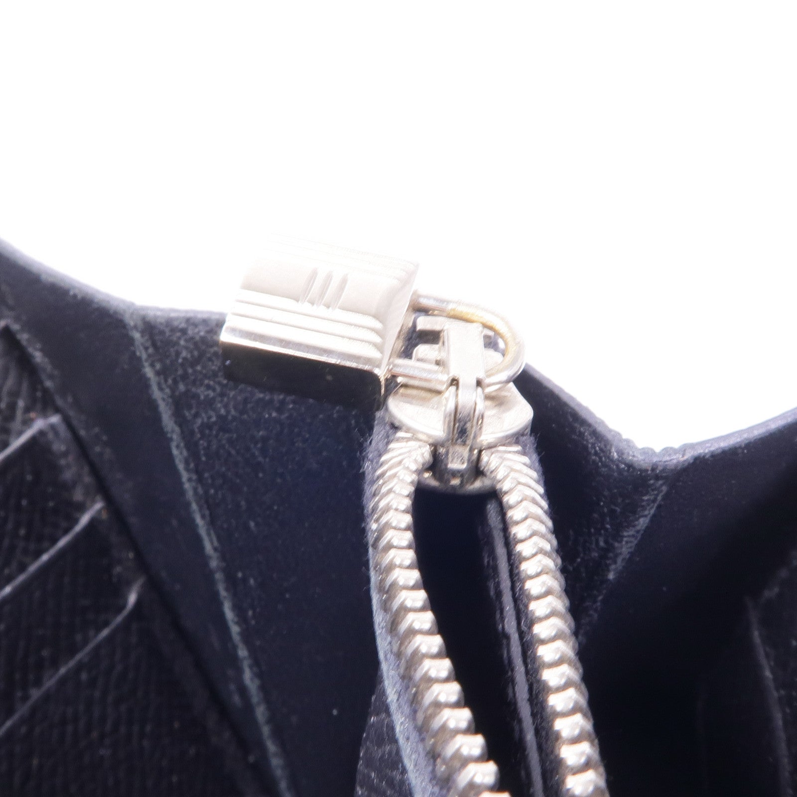 HERMES Epsom皮革Kelly Wallet銀扣長錢包Noir