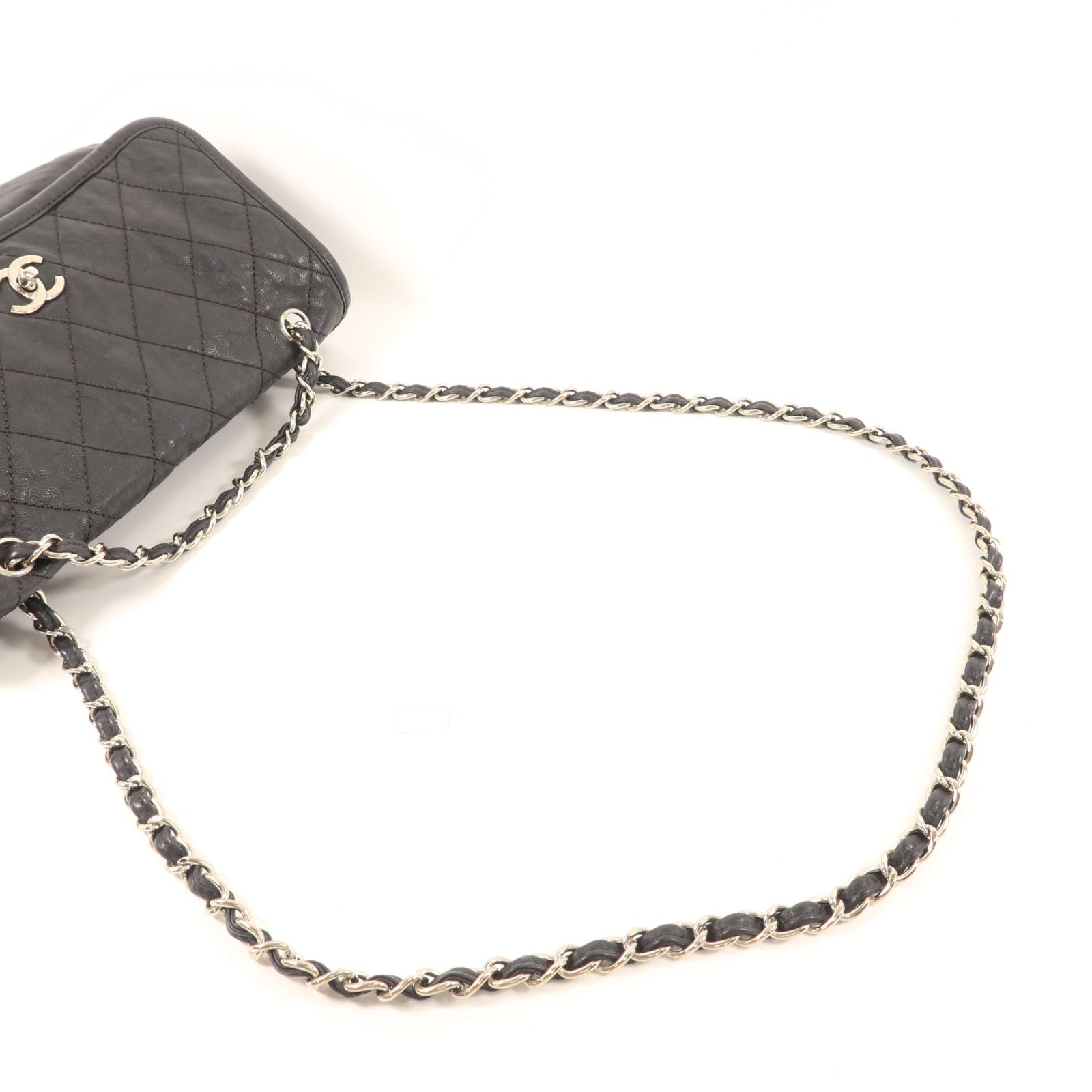 CHANEL 牛皮皮革Matelasse Chain Shoulder銀扣肩背袋