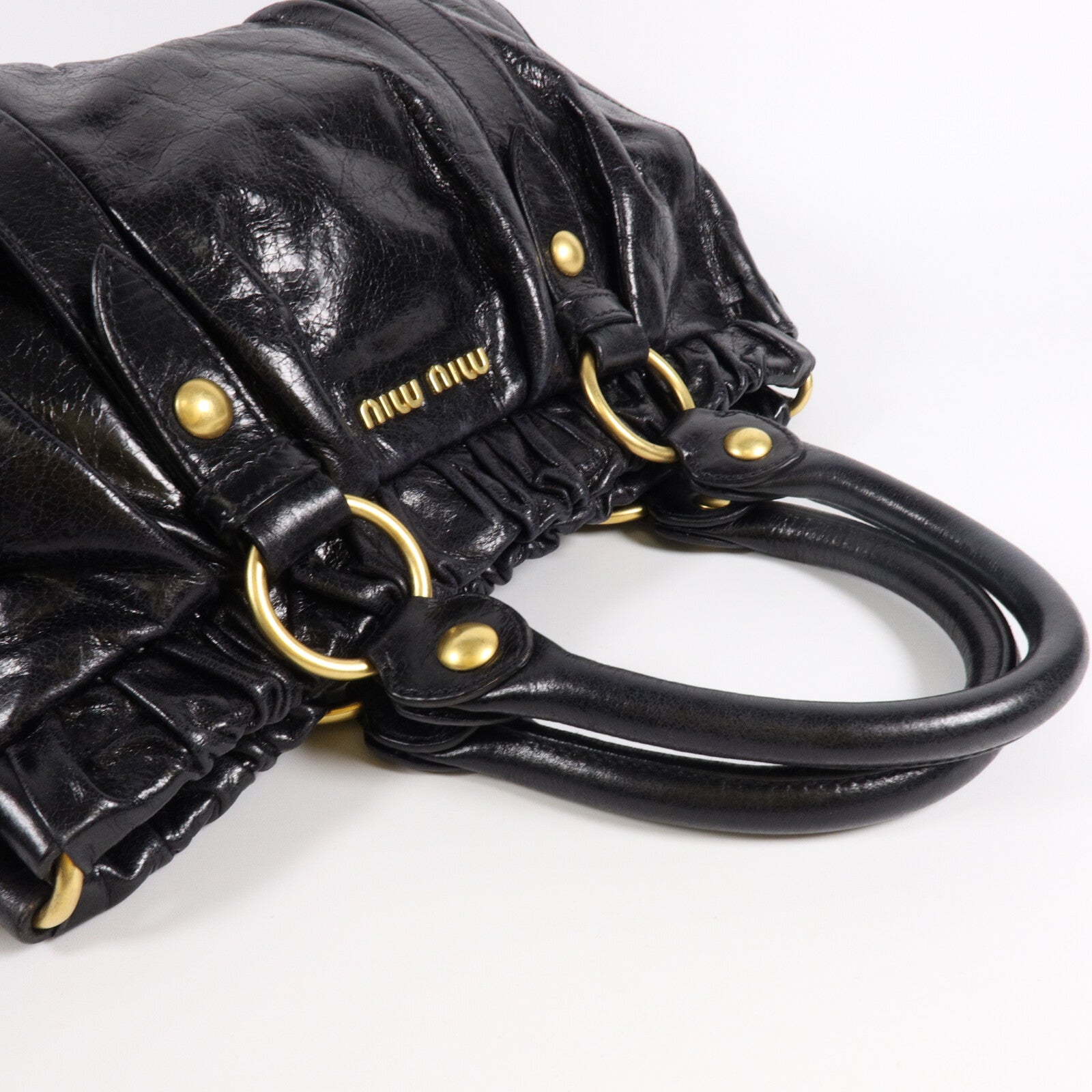 Miu Miu 牛皮皮革2 Way Shoulder手挽肩背兩用袋