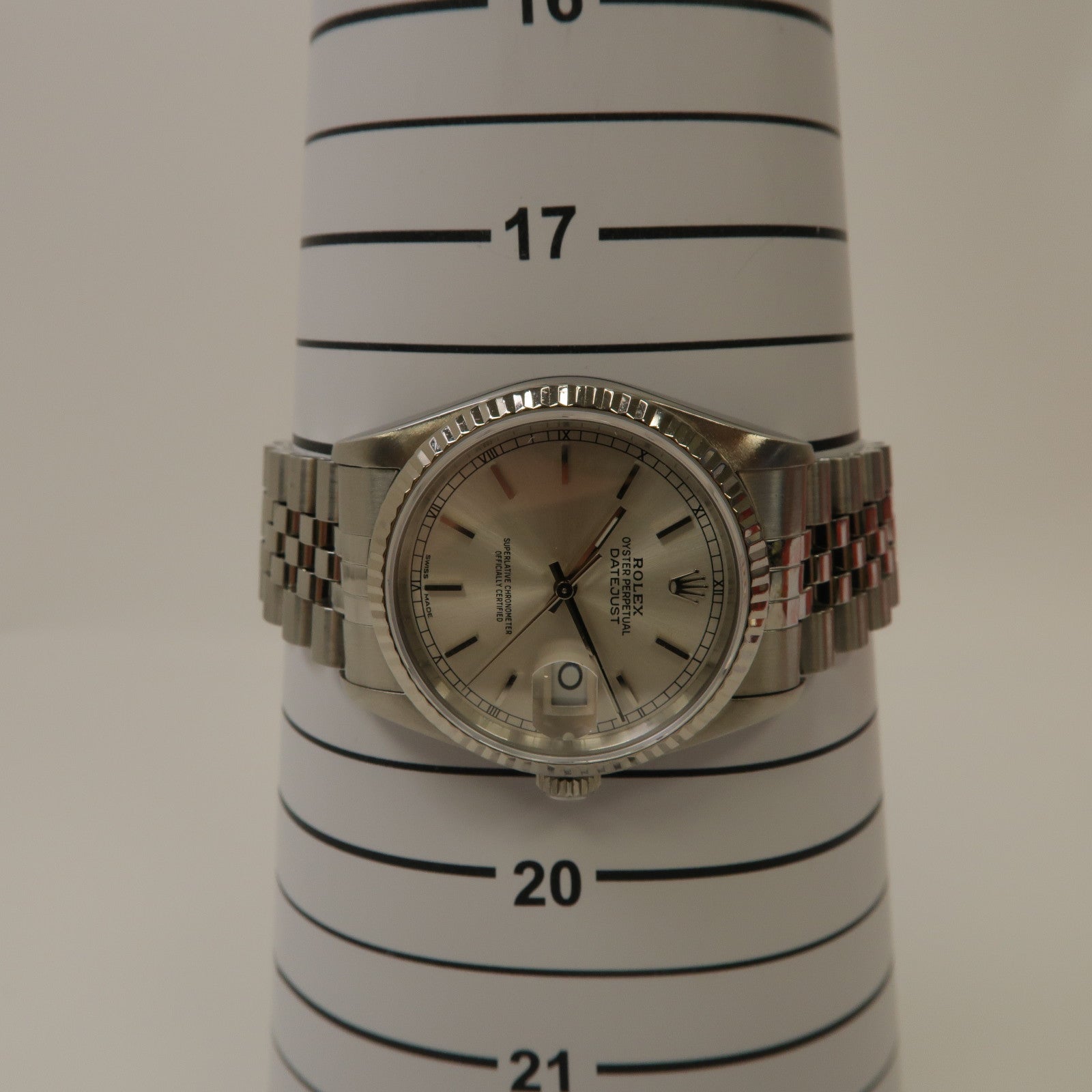 ROLEX Datejust 36mm不鏽鋼自動機芯手錶白色