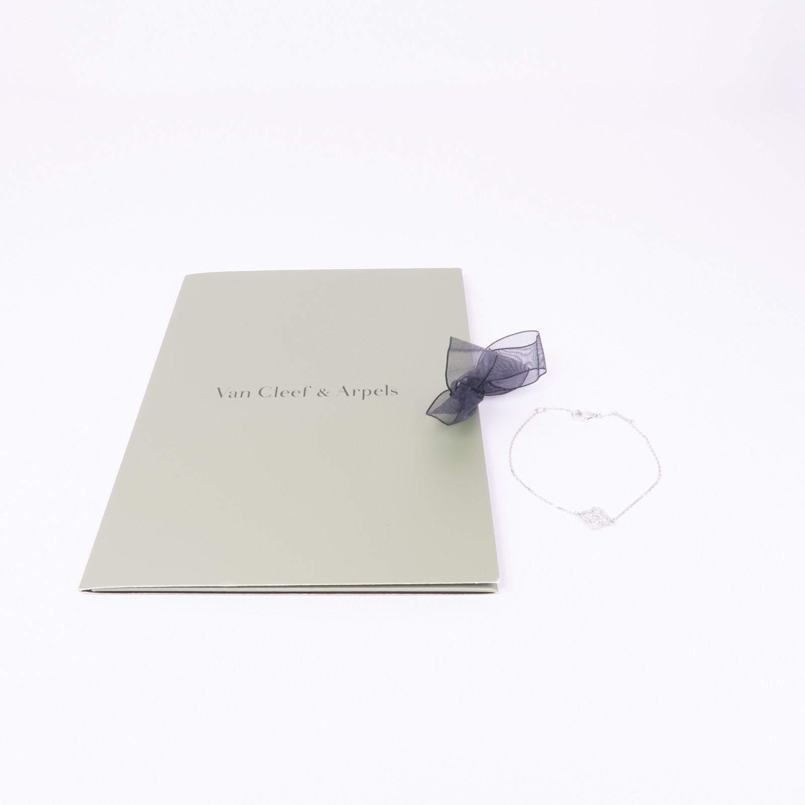 Van Cleef & Arpels 18K白金Sweet Alhambra Bracelet鑽石手鏈