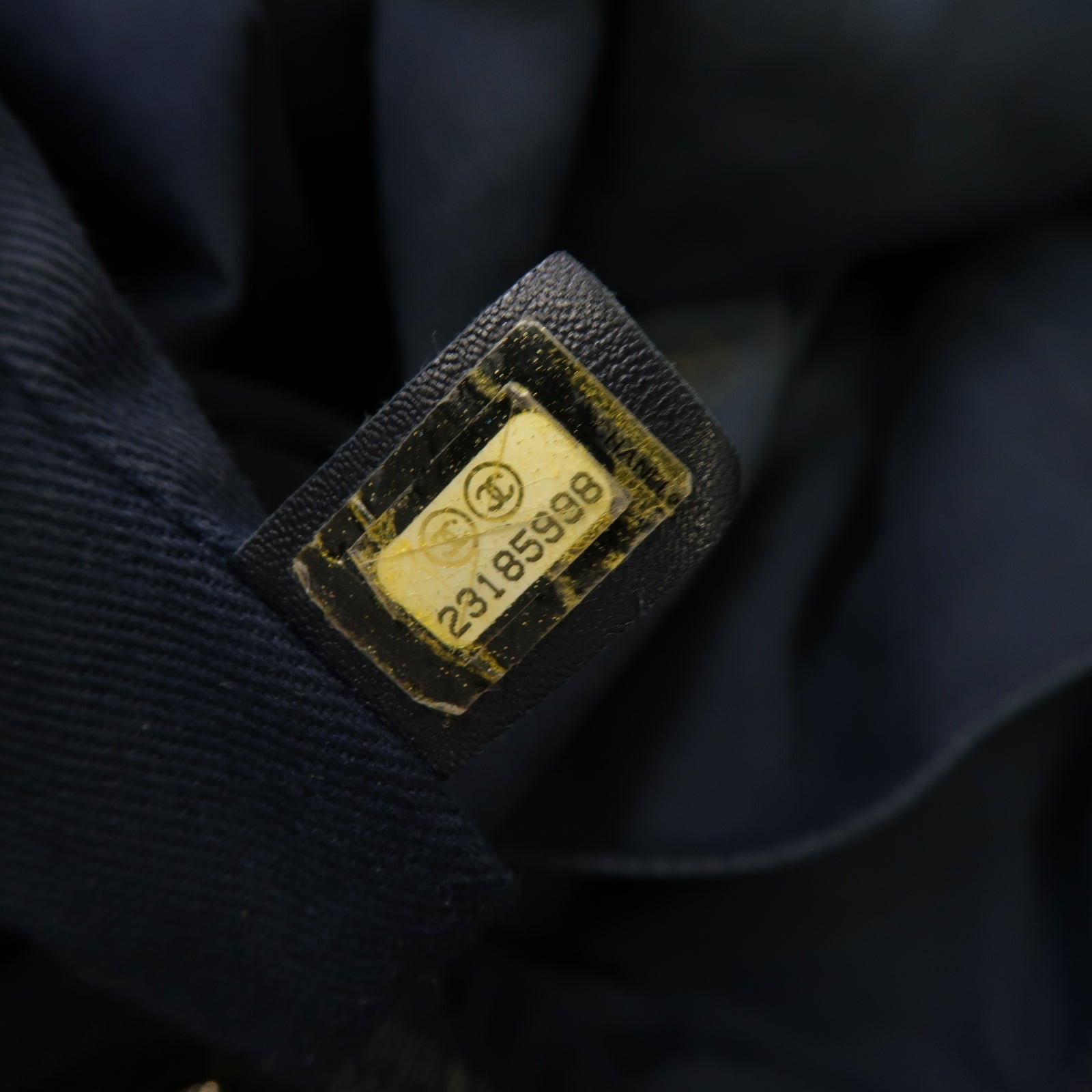 CHANEL 牛仔布Deauville Tote銀扣手挽肩背兩用袋深藍色