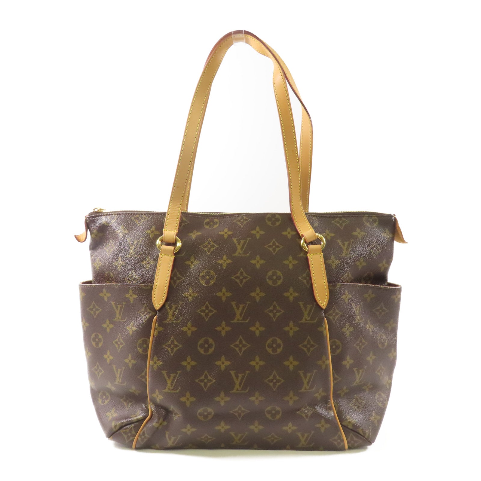 LOUIS VUITTON Monogram Totally MM金扣肩背袋棕色