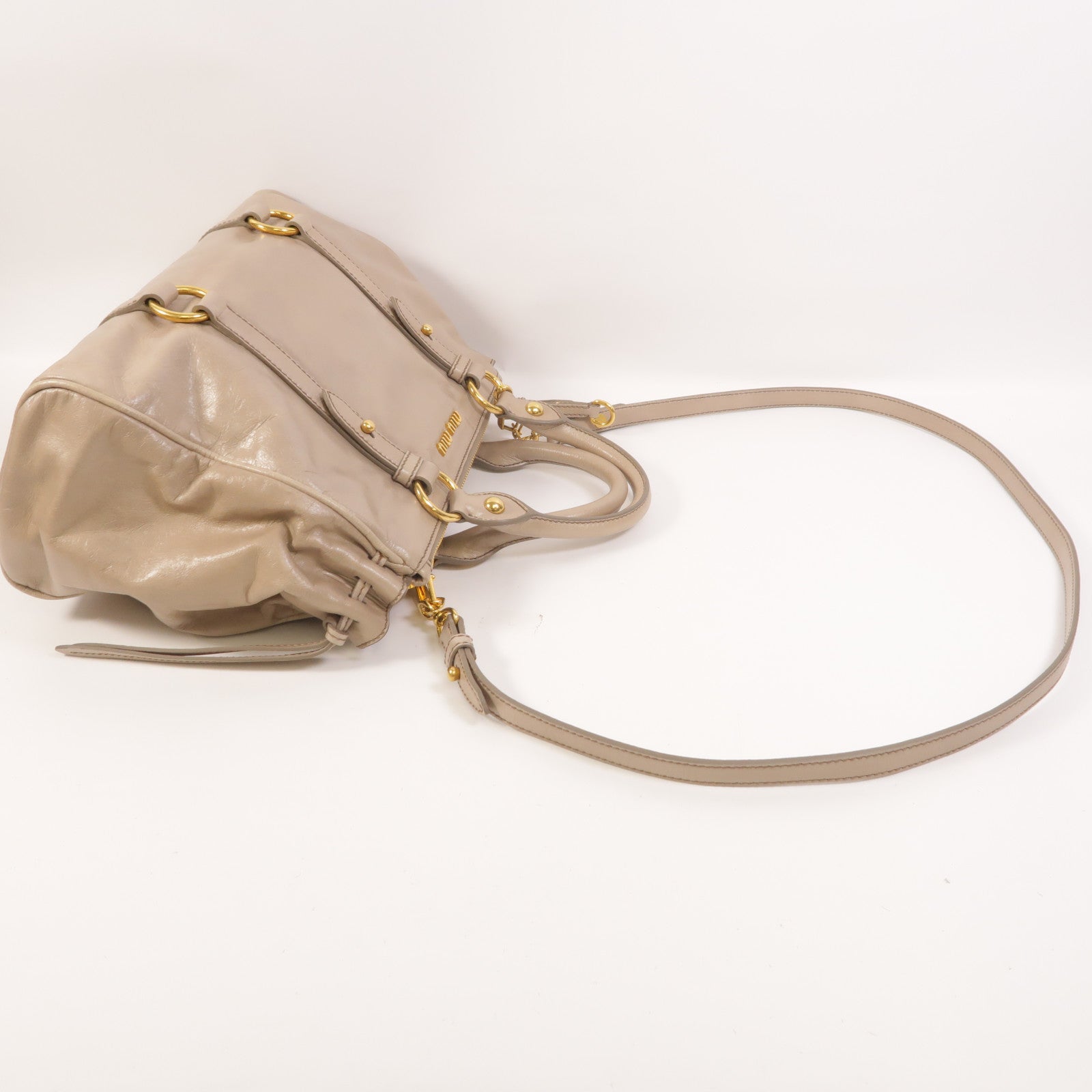 Miu Miu 牛皮皮革2 Way Shoulder手挽肩背兩用袋