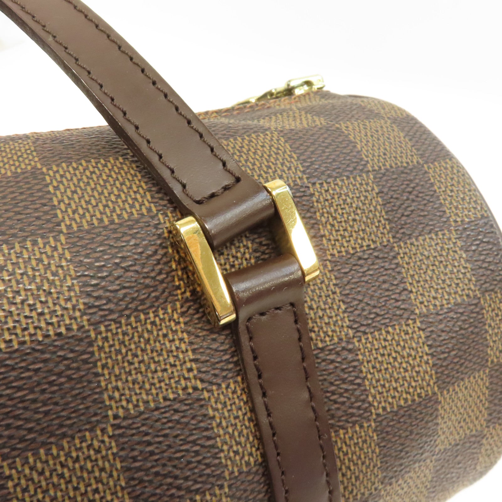 LOUIS VUITTON Damier Papillon PM金扣肩背袋啡色