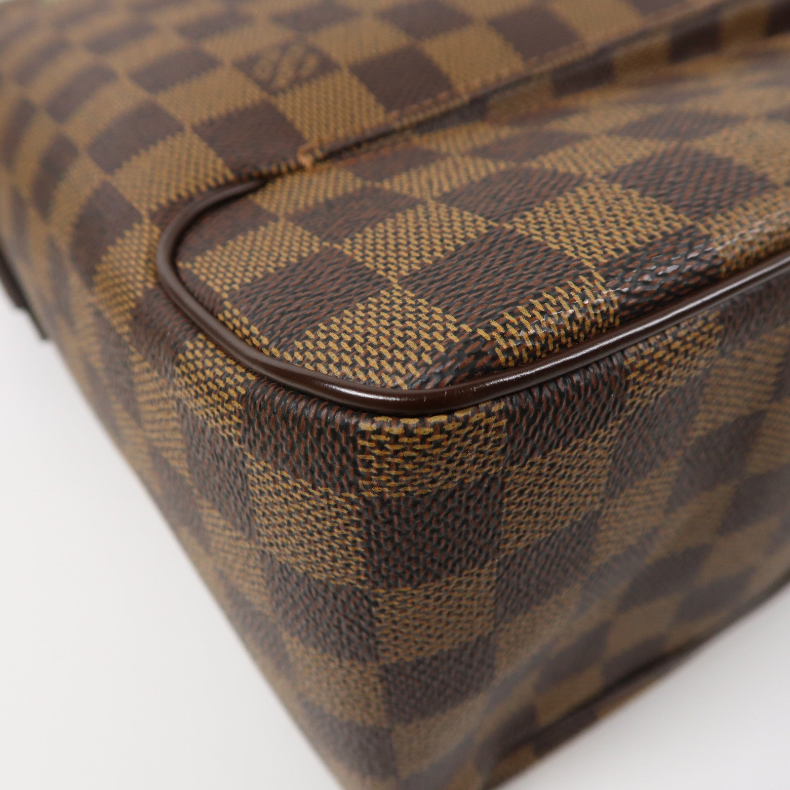 LOUIS VUITTON Damier Ebene Oraf MM金扣肩背袋啡色
