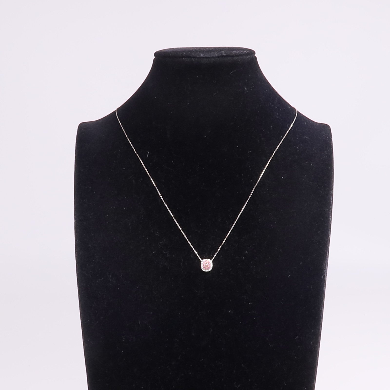 JEWELRY 18K白金Sapphire Diamond Necklace粉紅色藍寶石/鑽石項鍊