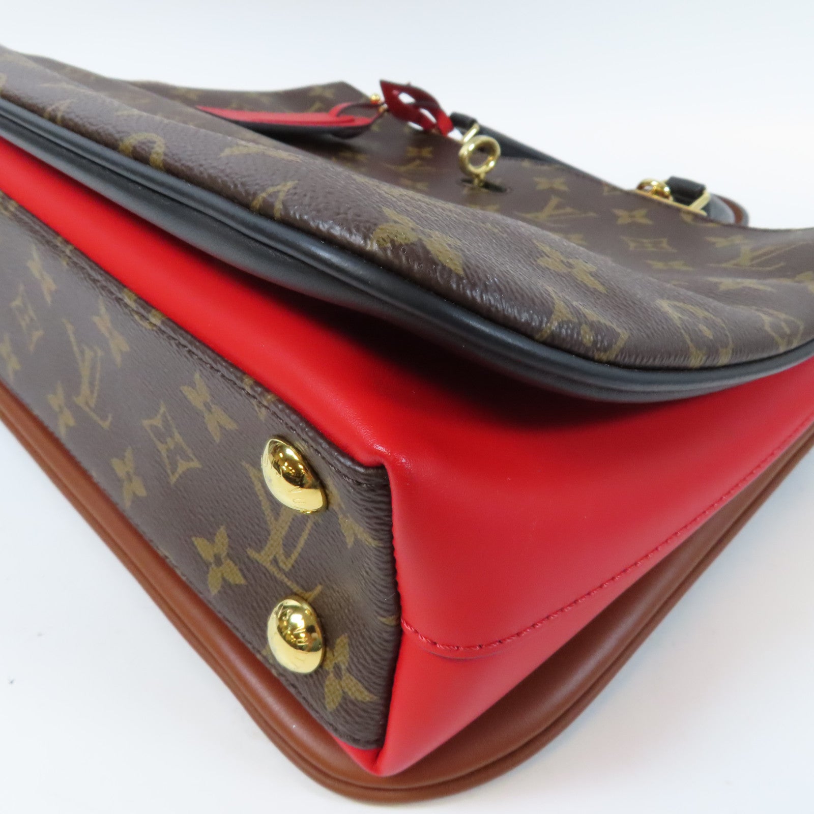 LOUIS VUITTON 【激減優惠】Monogram Millefeuille 2 Way Shoulder Bag金扣手挽肩背兩用袋啡色