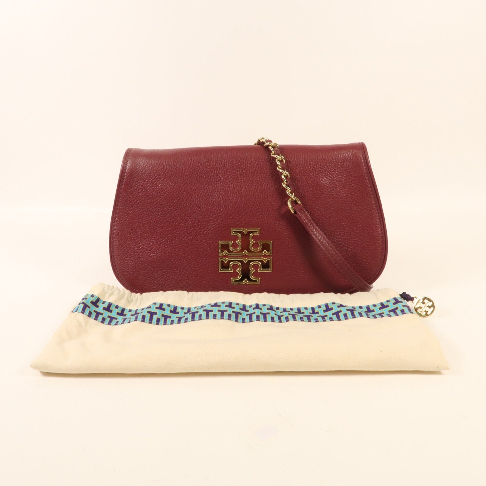 Tory Burch 牛皮皮革Shoulder Bag金扣肩背袋