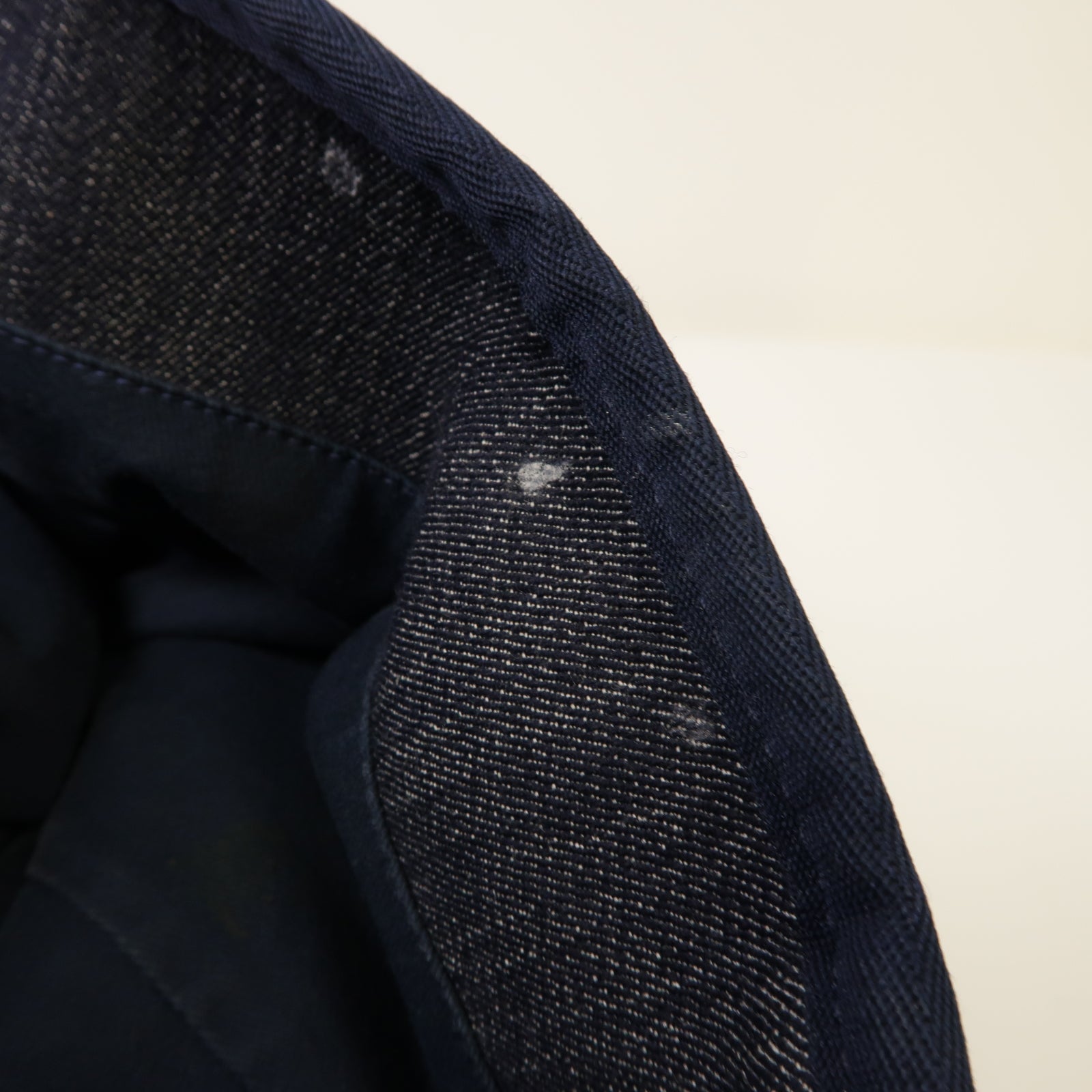 CHANEL 牛仔布Deauville Tote銀扣手挽肩背兩用袋深藍色