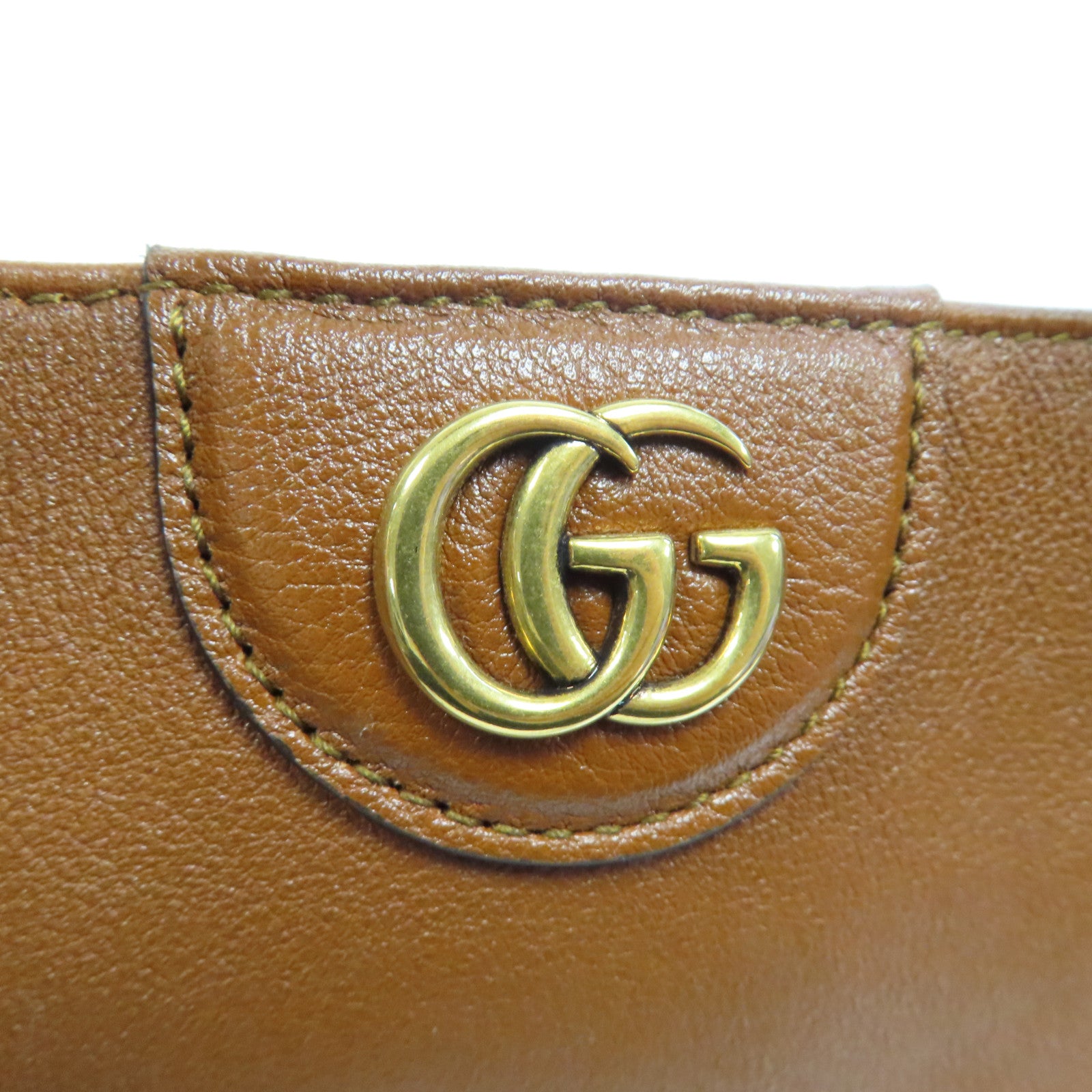 GUCCI 牛皮皮革Diana金扣手挽肩背兩用袋啡色